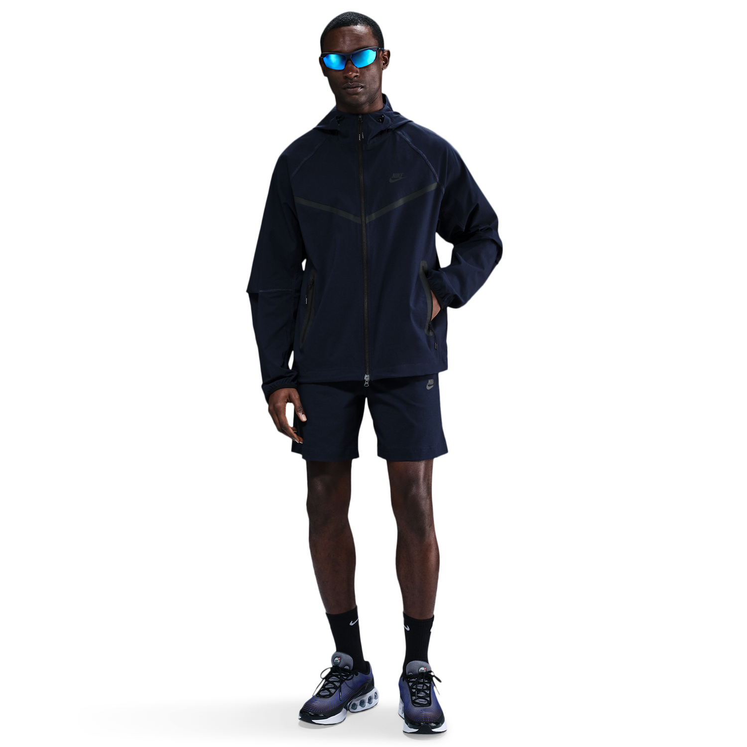 Nike Tech Woven WR Full-Zip Jacket - Men's - Obsidian/Obsidian/Black