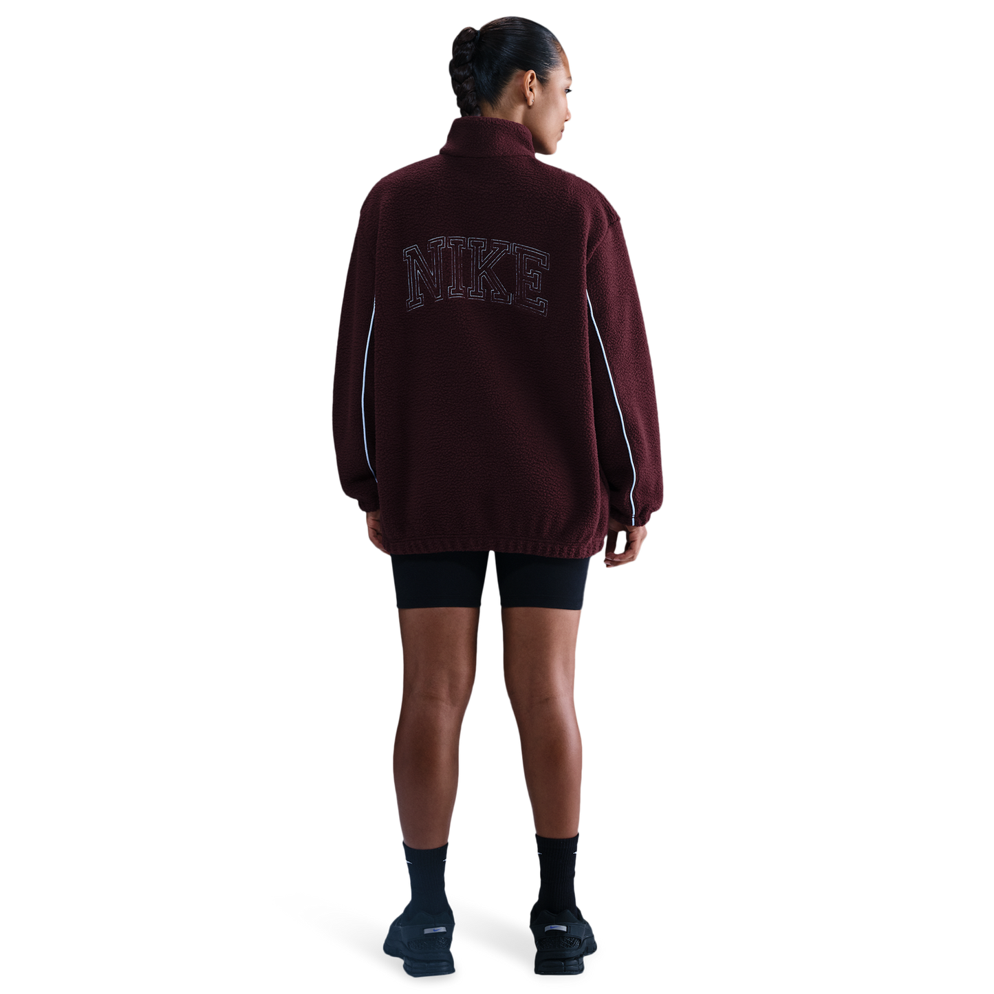 Nike NSW Sherpa Logo Jacket - Women's - Burgundy Crush/Burgundy Crush