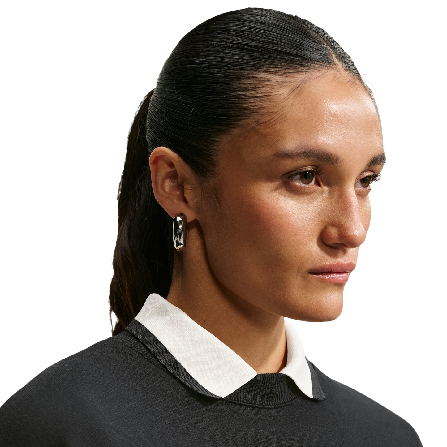 Nike Studio Fleece Oversized Crew - Women's - Black/Sail