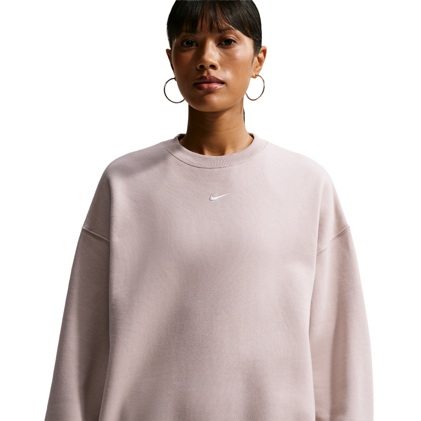 Nike Studio Fleece Oversized Crew - Women's - Cream Ii/Sail