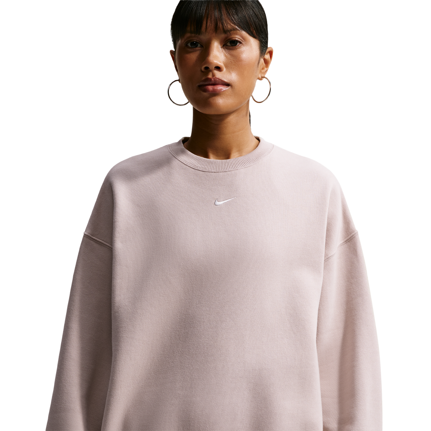 Nike Studio Fleece Oversized Crew - Women's - Cream Ii/Sail