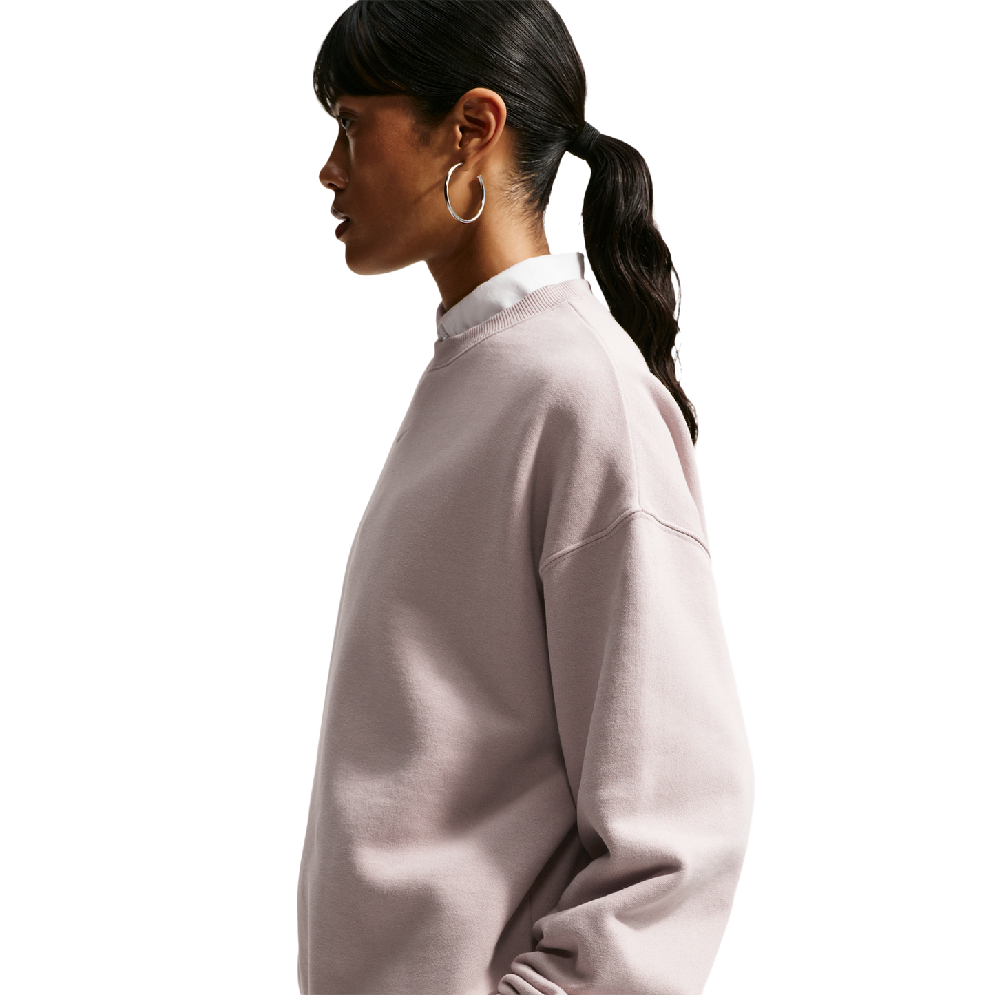 Nike Studio Fleece Oversized Crew - Women's - Cream Ii/Sail