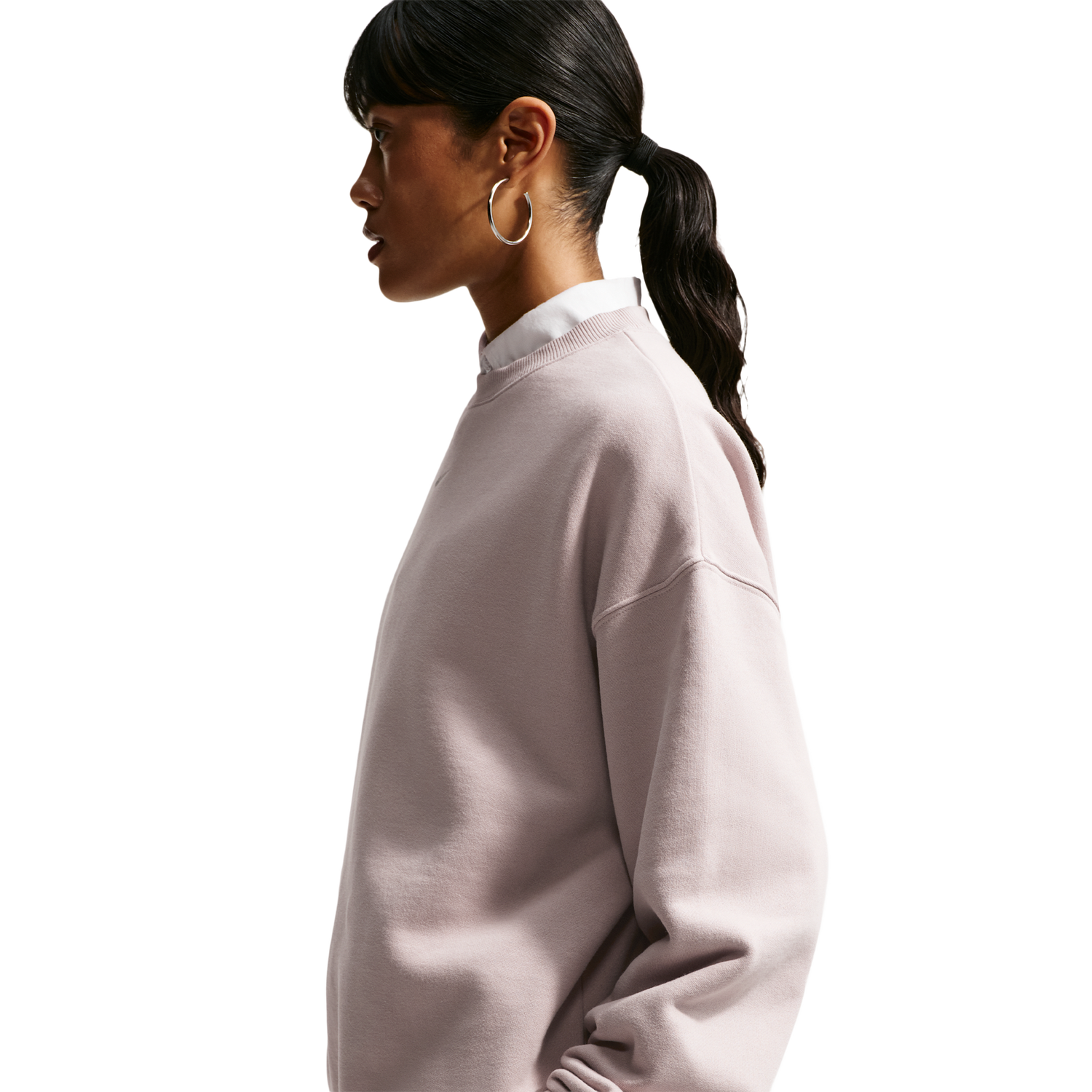 Nike Studio Fleece Oversized Crew - Women's - Cream Ii/Sail