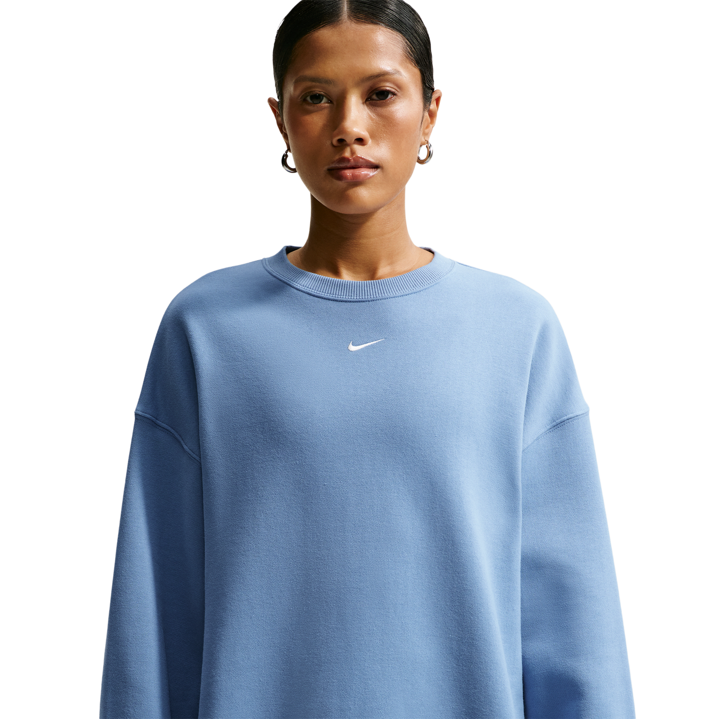 Nike Studio Fleece Oversized Crew - Women's - Work Blue/Sail
