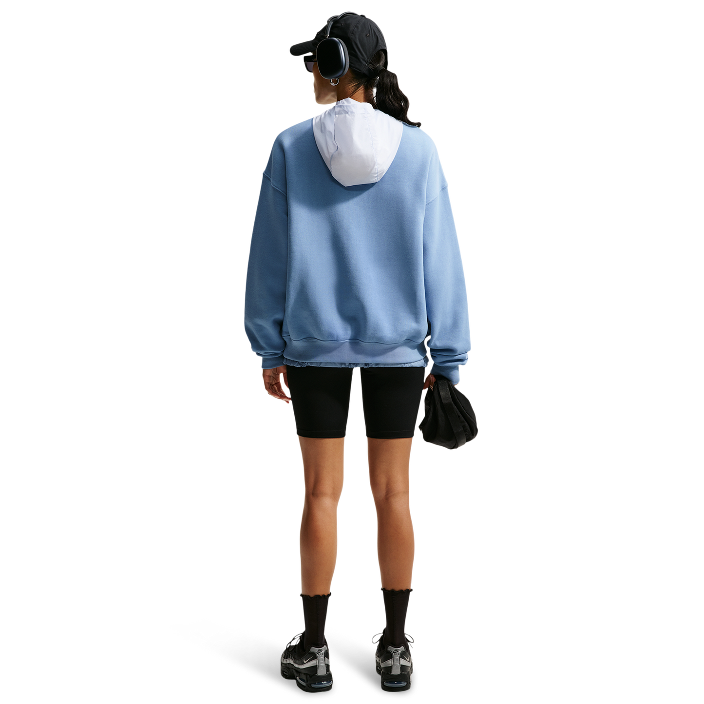 Nike Studio Fleece Oversized Crew - Women's - Work Blue/Sail