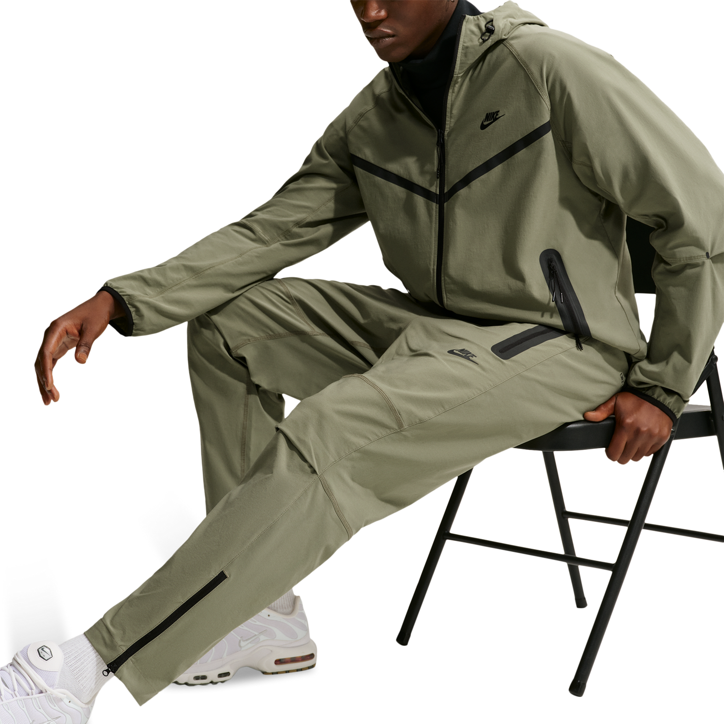 Nike Tech Woven Pants OH - Men's - Silver Sage/Black