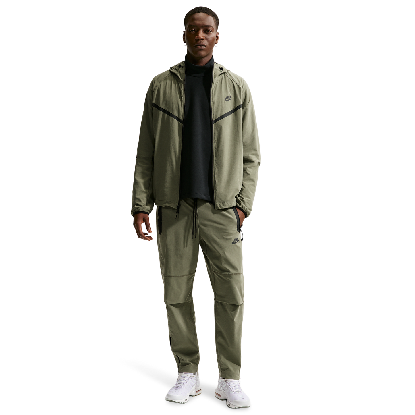 Nike Tech Woven Pants OH - Men's - Silver Sage/Black