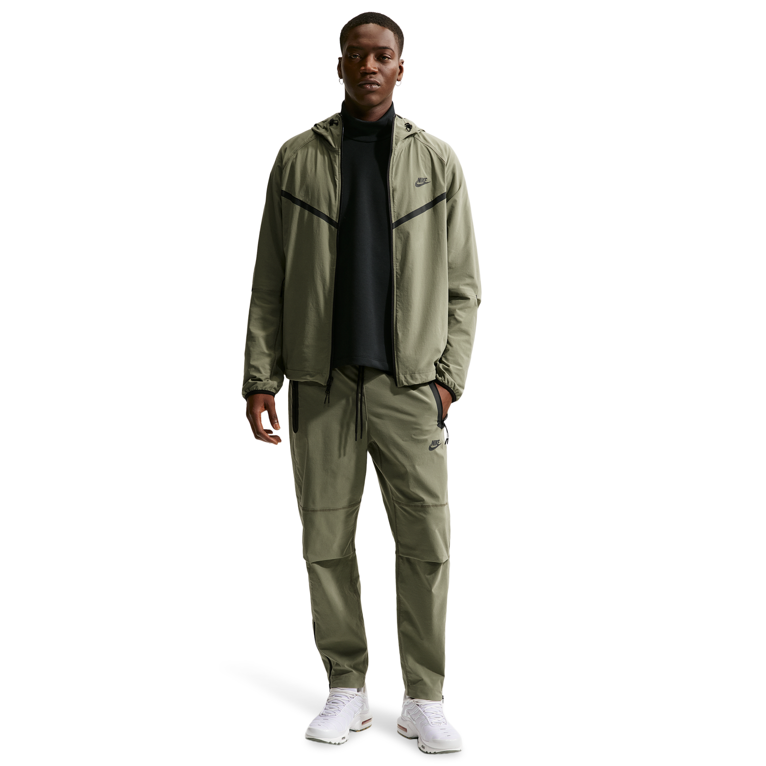 Nike Tech Woven Pants OH - Men's - Silver Sage/Black