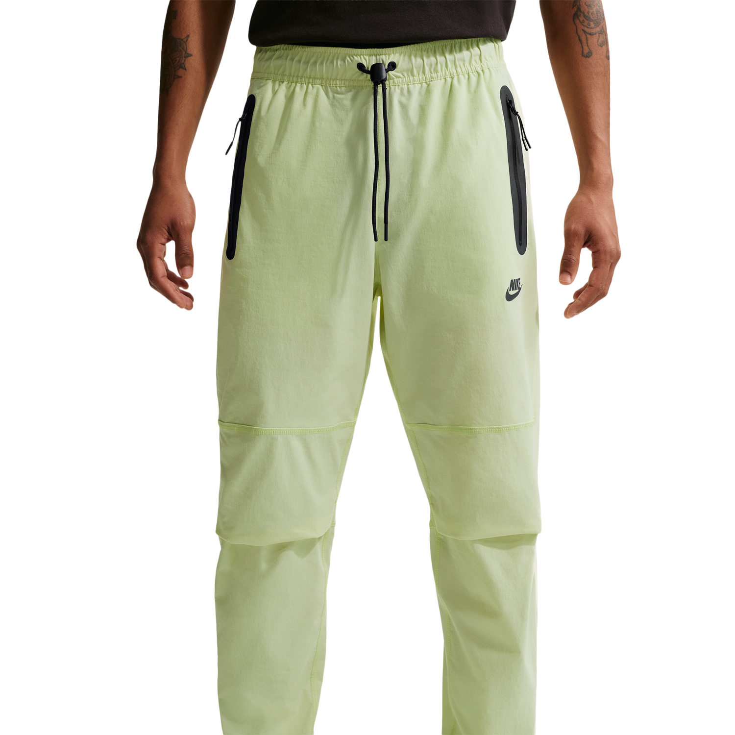 Nike Tech Woven Pants OH - Men's - Lt Liquid Lime/Black