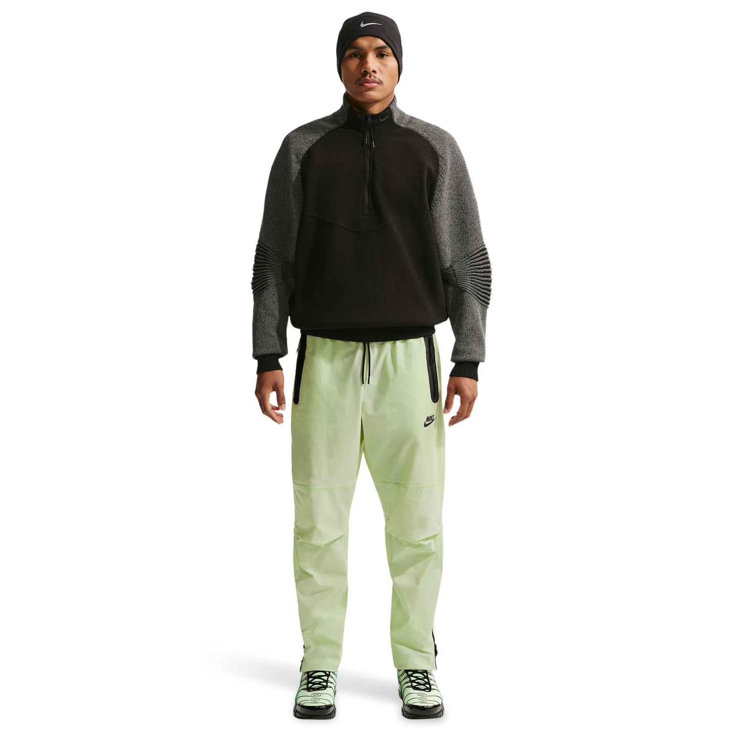 Nike Tech Woven Pants OH - Men's - Lt Liquid Lime/Black