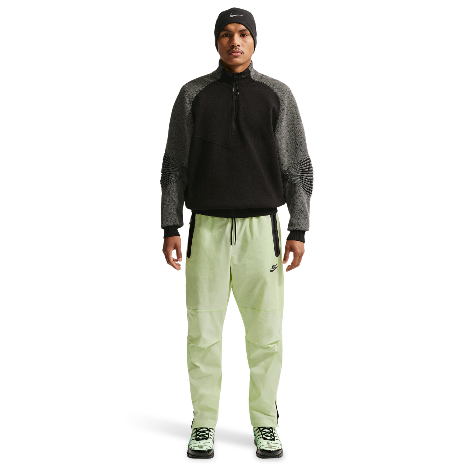 Nike Tech Woven Pants OH - Men's - Lt Liquid Lime/Black