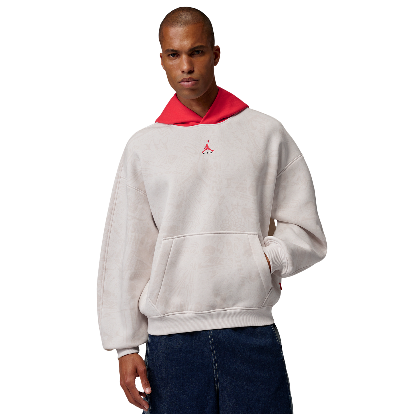 Jordan BRK LSR Fleece BB Pullover - Men's - Tan/Red