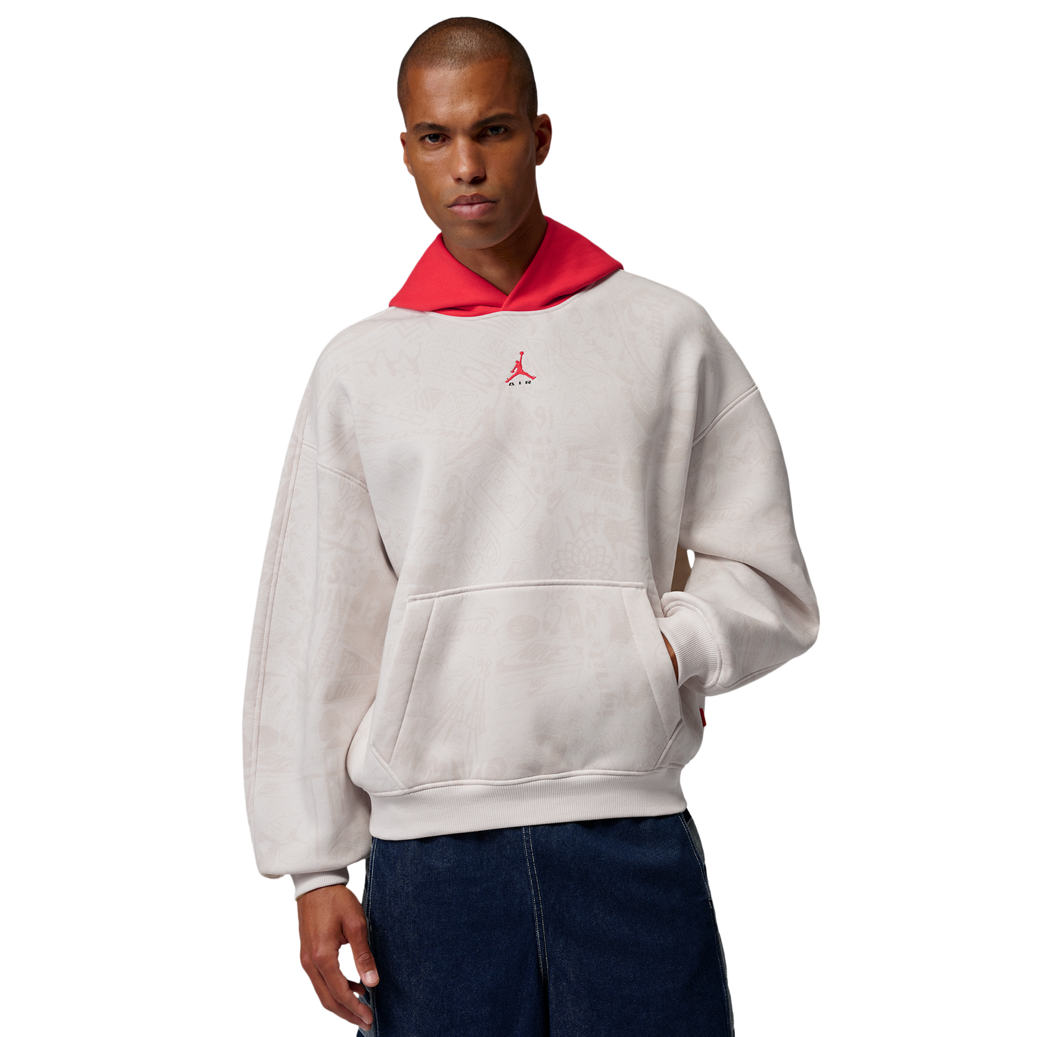 Jordan BRK LSR Fleece BB Pullover - Men's - Tan/Red
