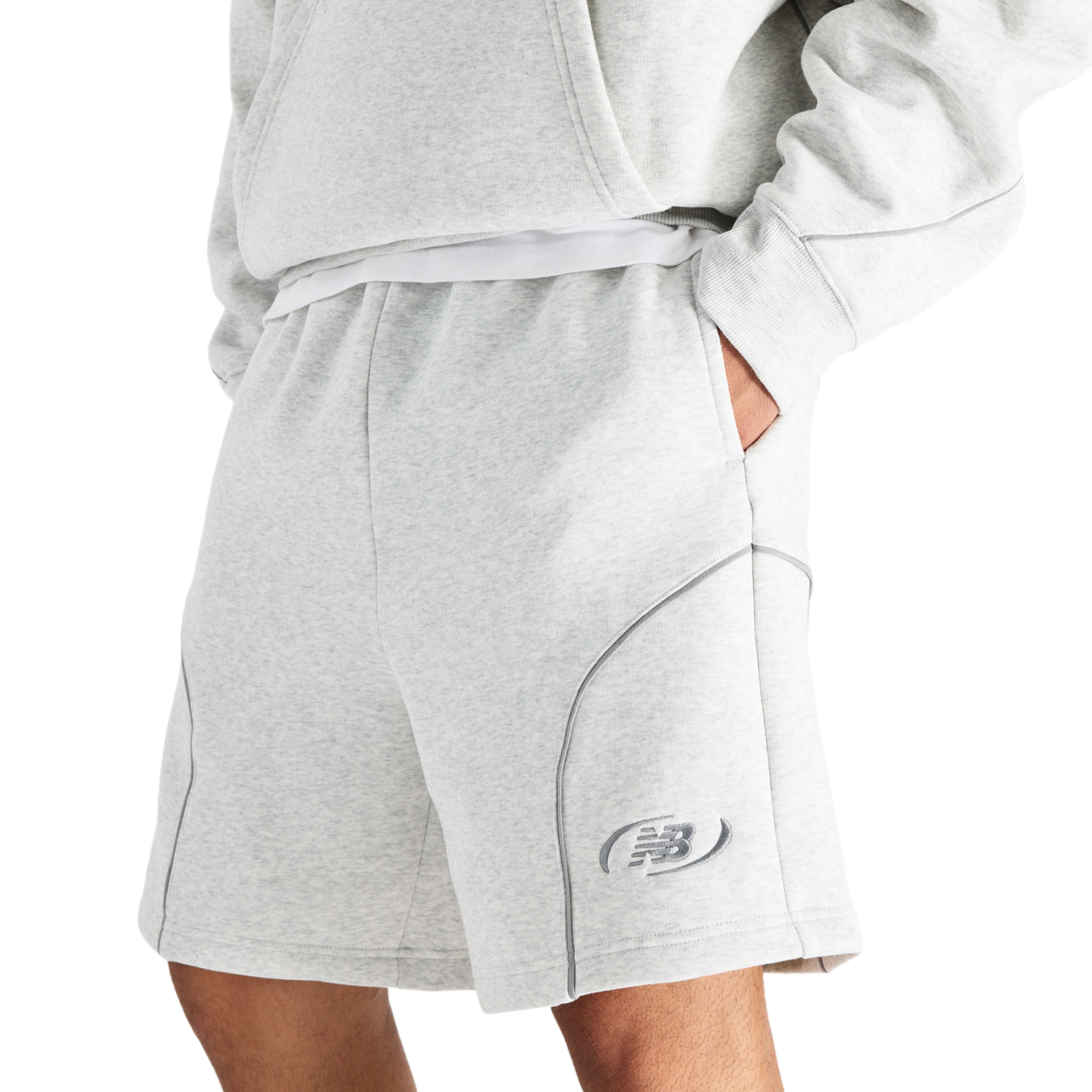 New Balance NB TRACKSIDE FLEECE SHORT - Men's - Gray