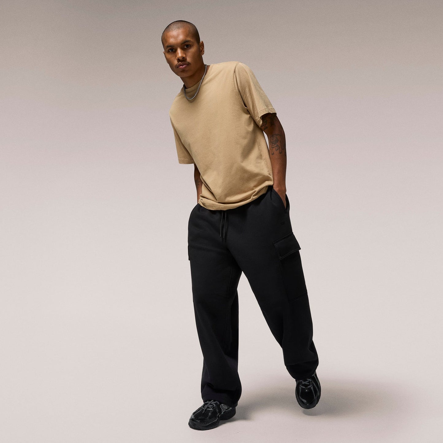 LCKR Trinity Baggy Cargo Fleece Sweatpants - Men's - Black