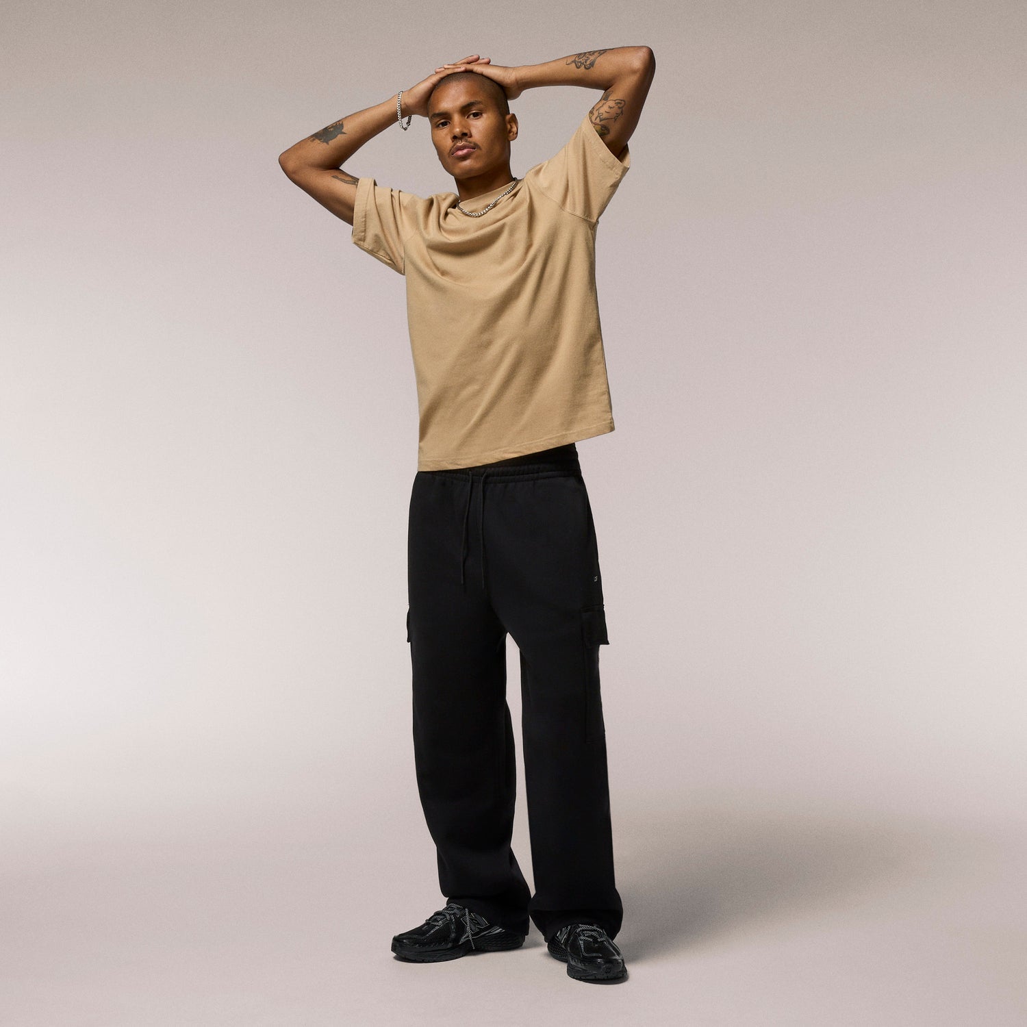 LCKR Trinity Baggy Cargo Fleece Sweatpants - Men's - Black