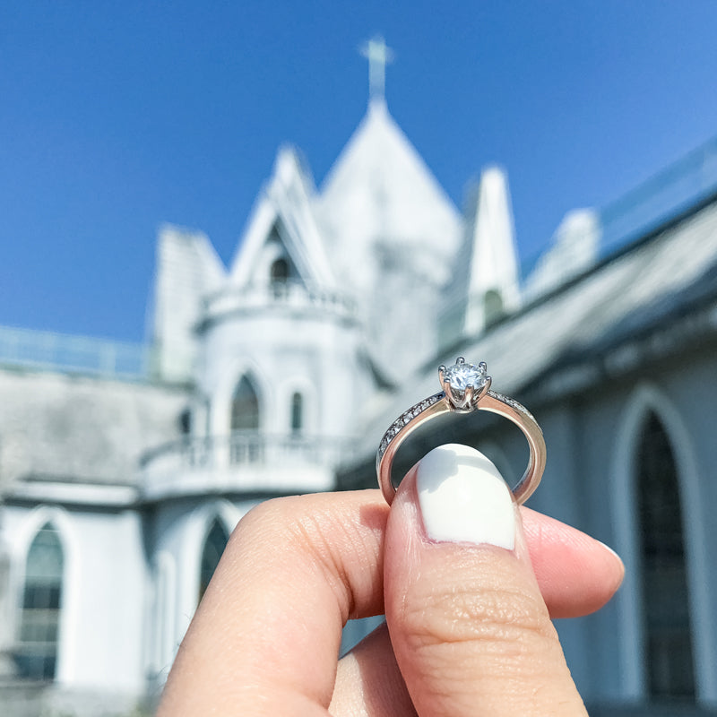 Polaris Round Moissanite Ring - foto 4