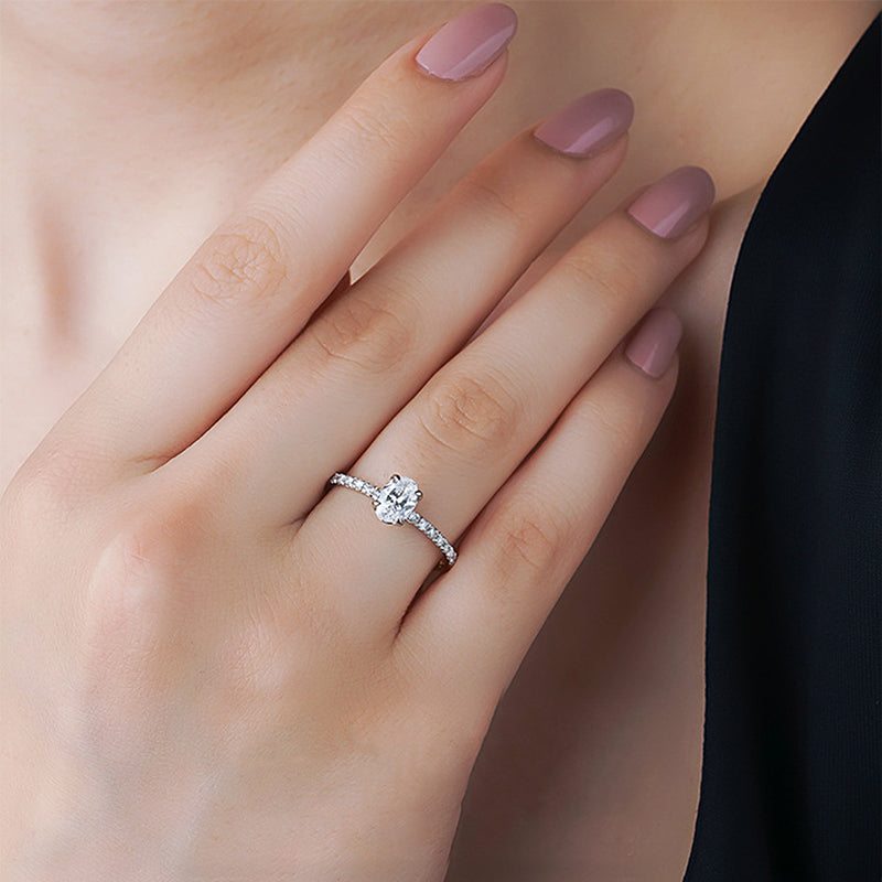 Polaris Oval Moissanite Ring - foto 2