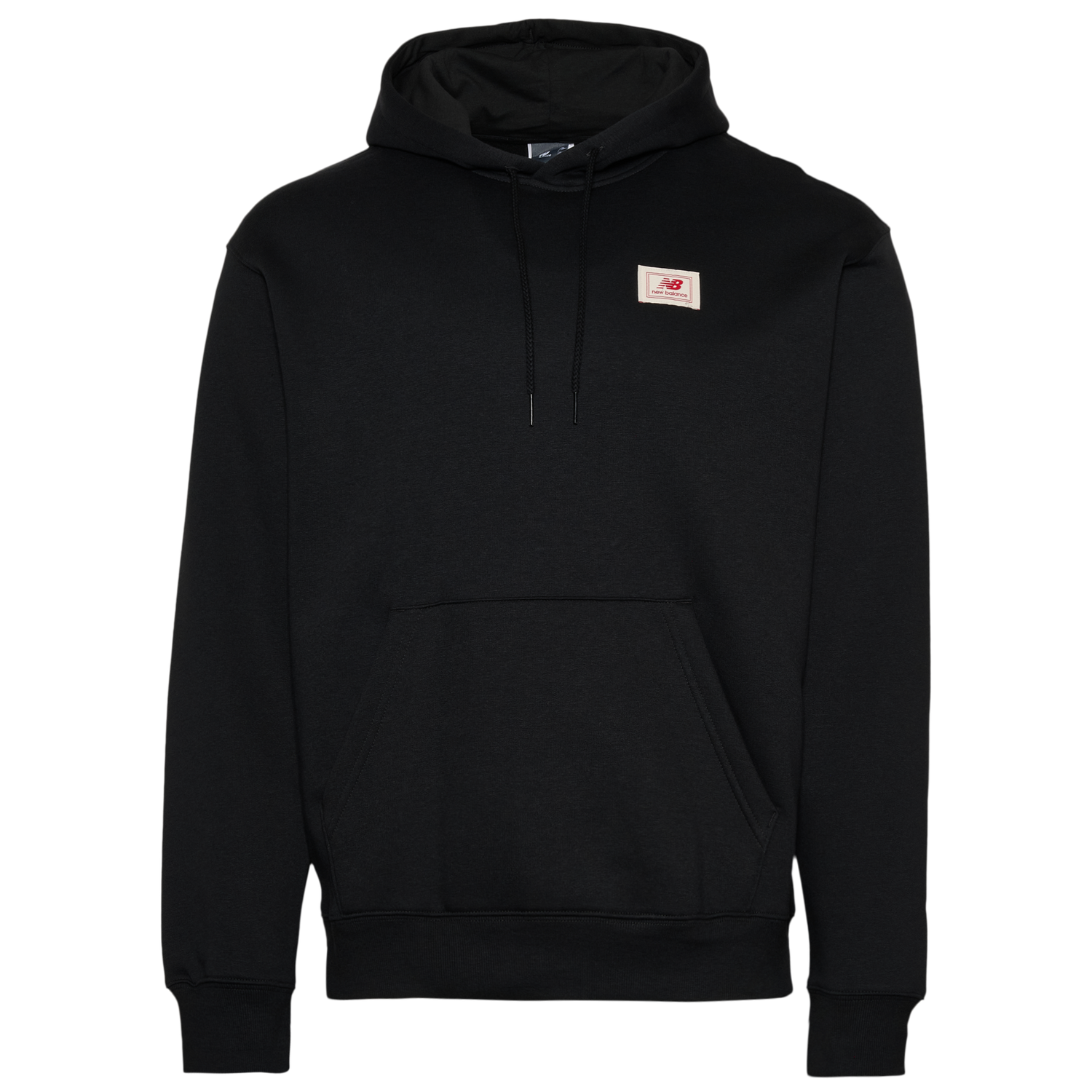 New Balance Essential Woven Label Pullover Hoodie - Men's - Black/Black