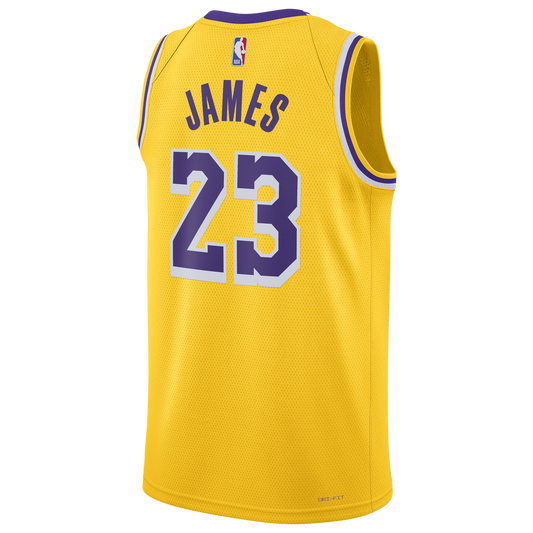 Nike NBA Lakers Swingman Icon Edition Jersey - Men's - Yellow/Purple