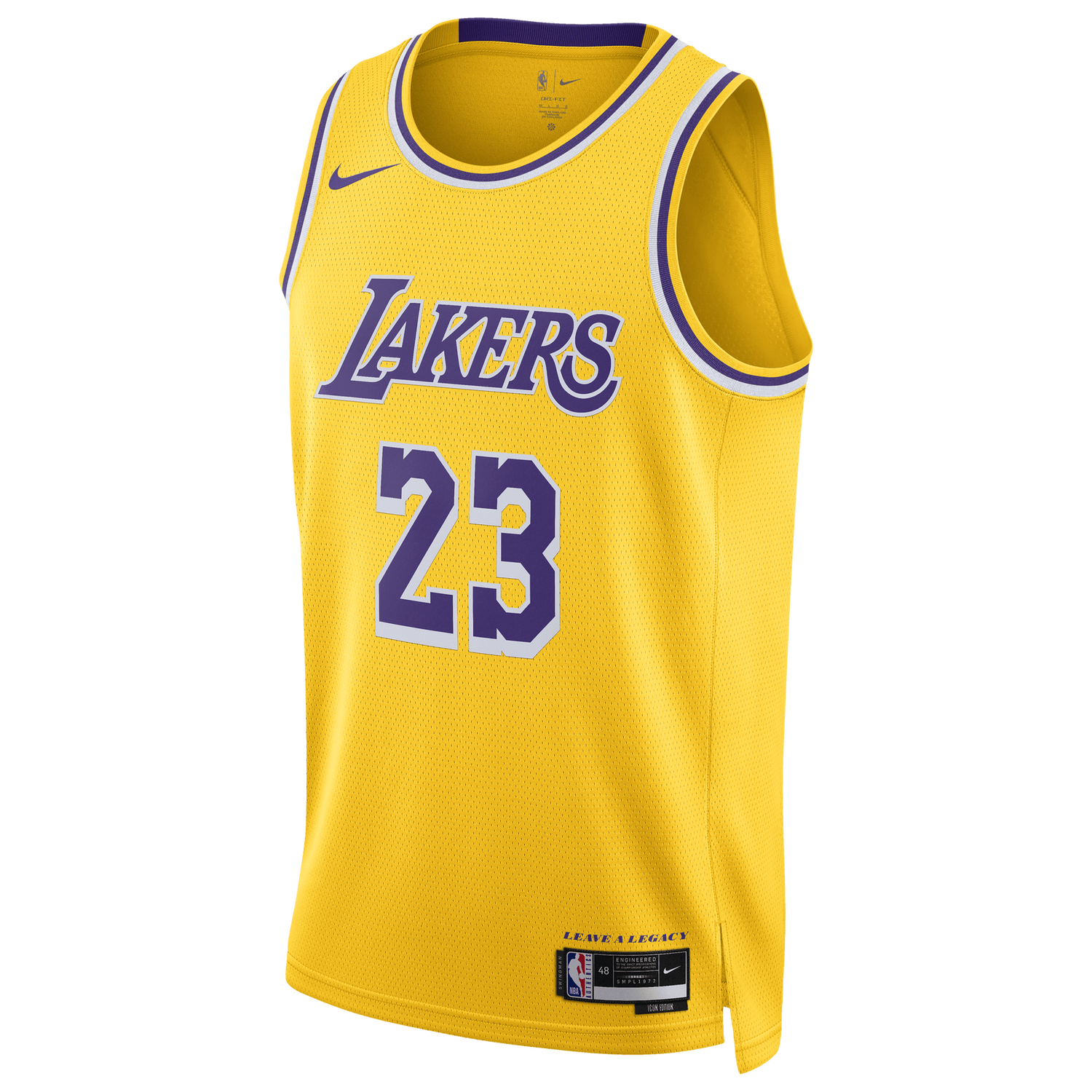 Nike NBA Lakers Swingman Icon Edition Jersey - Men's - Yellow/Purple