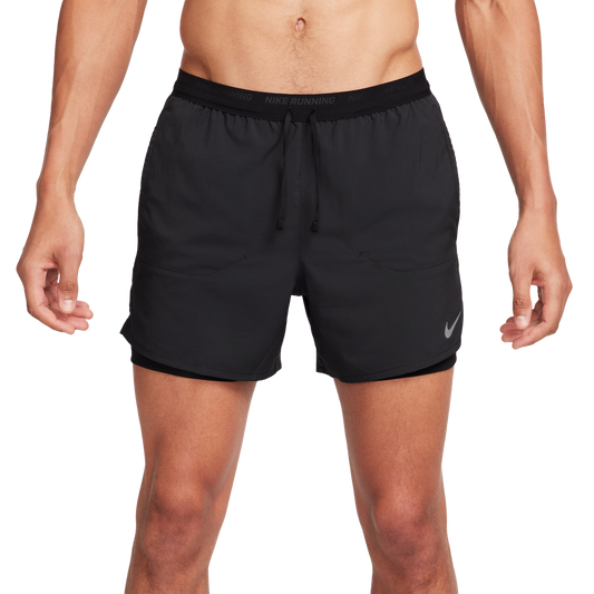 Nike Dri-FIT STRIDE 2IN1 5IN Shorts - Men's - Black/Black/Black