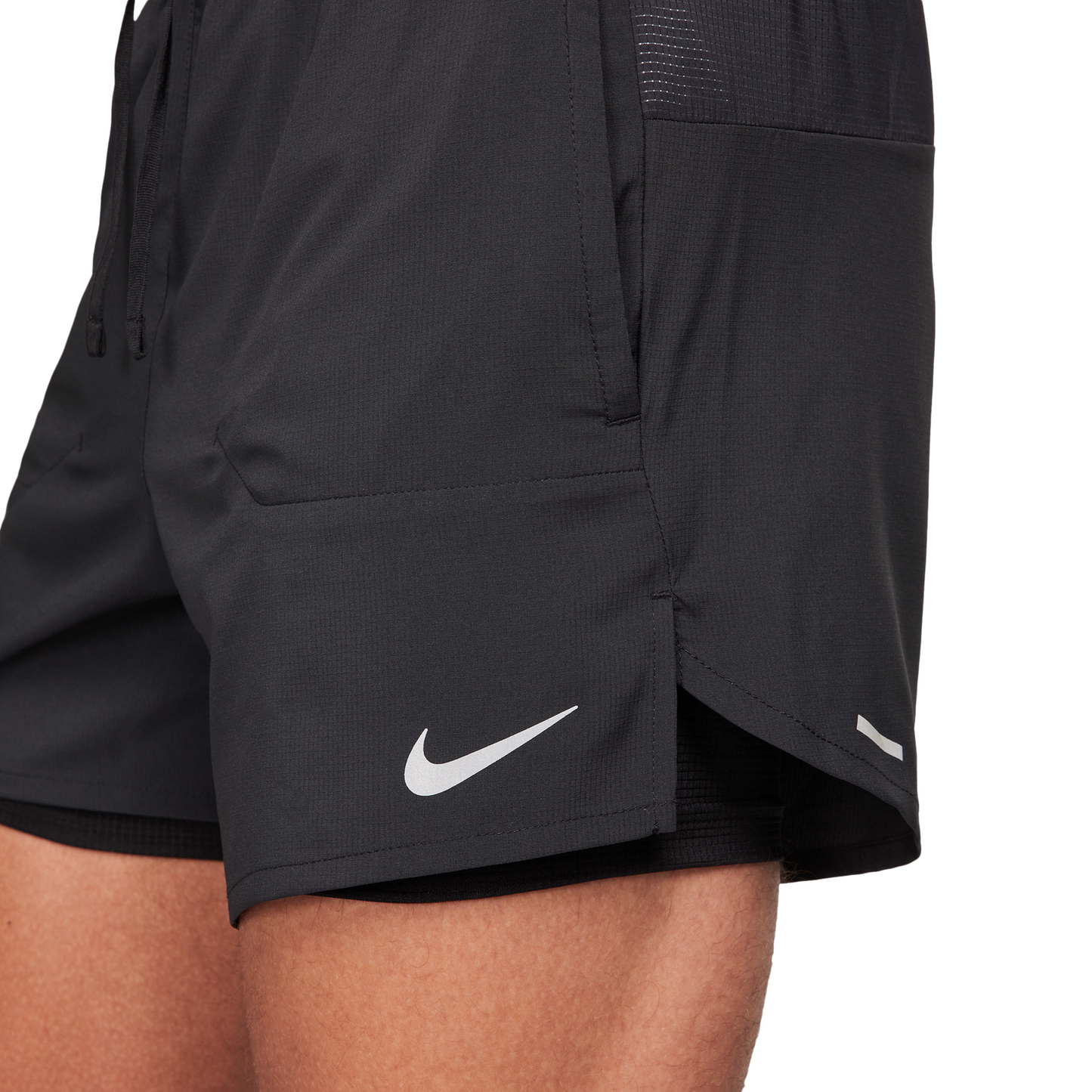 Nike Dri-FIT STRIDE 2IN1 5IN Shorts - Men's - Black/Black/Black