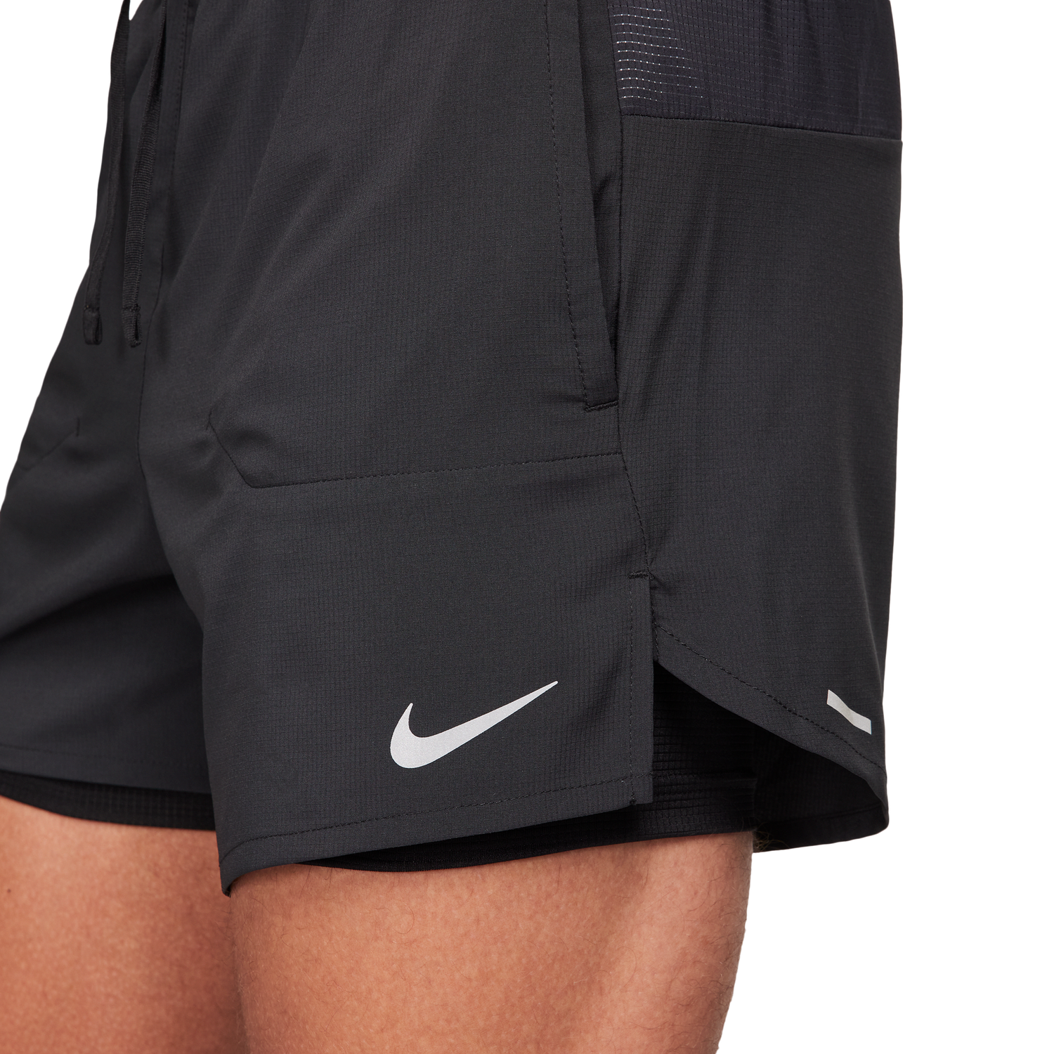 Nike Dri-FIT STRIDE 2IN1 5IN Shorts - Men's - Black/Black/Black