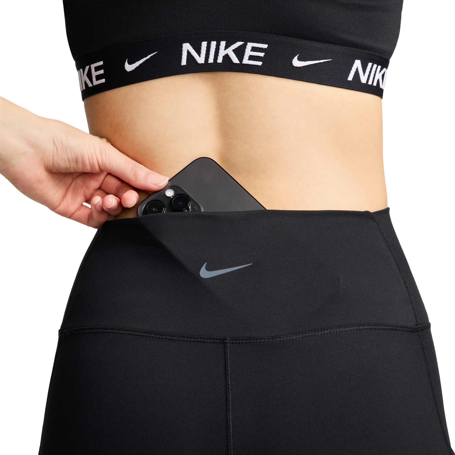 Nike Dri-FIT One High Rise 7/8 Pocket Tights - Women's - Black