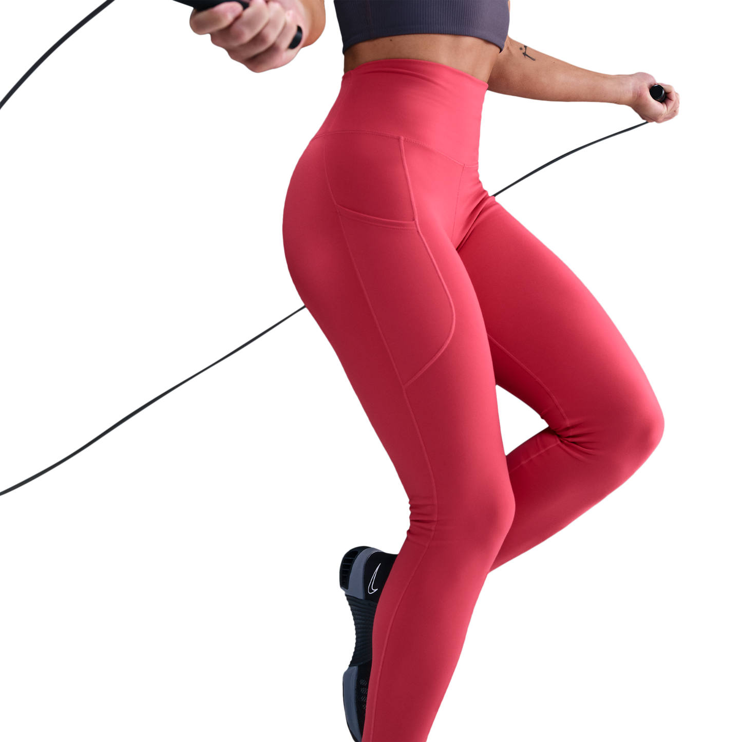 Nike Dri-FIT One High Rise 7/8 Pocket Tights - Women's - Rush Pink