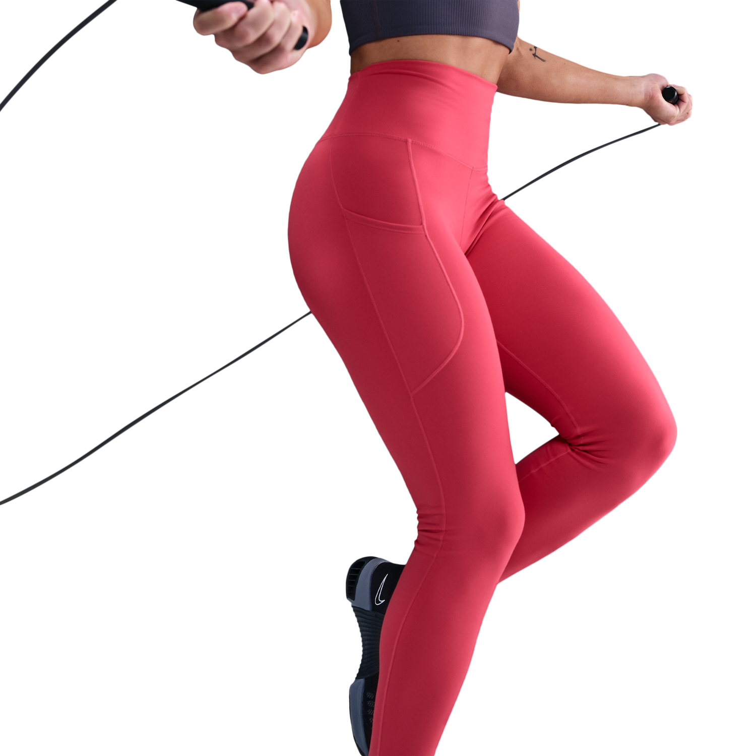 Nike Dri-FIT One High Rise 7/8 Pocket Tights - Women's - Rush Pink