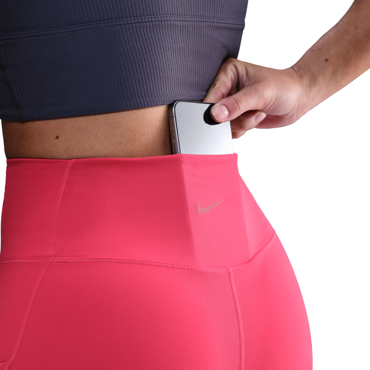 Nike Dri-FIT One High Rise 7/8 Pocket Tights - Women's - Rush Pink