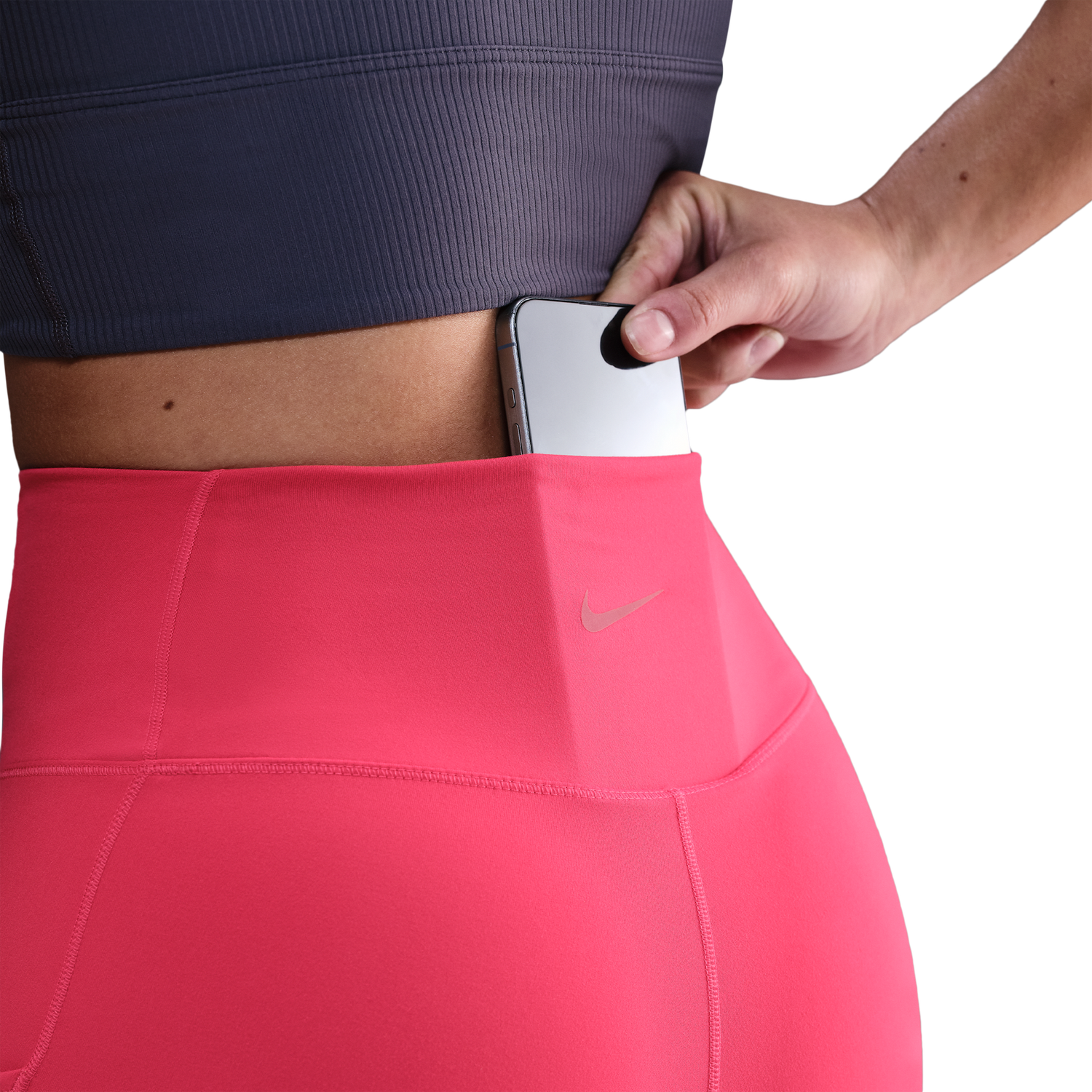 Nike Dri-FIT One High Rise 7/8 Pocket Tights - Women's - Rush Pink