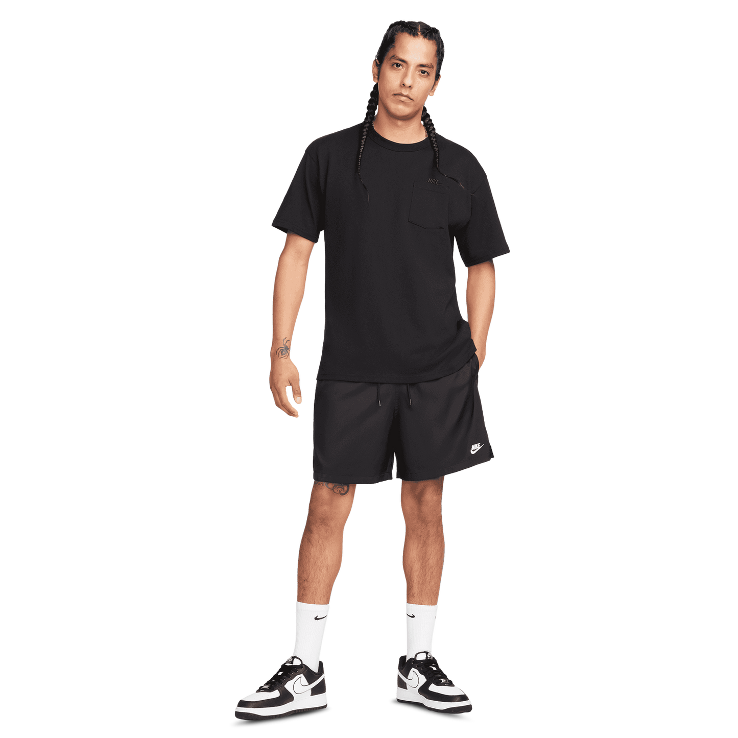 Nike Club Flow Shorts - Men's - Black/White
