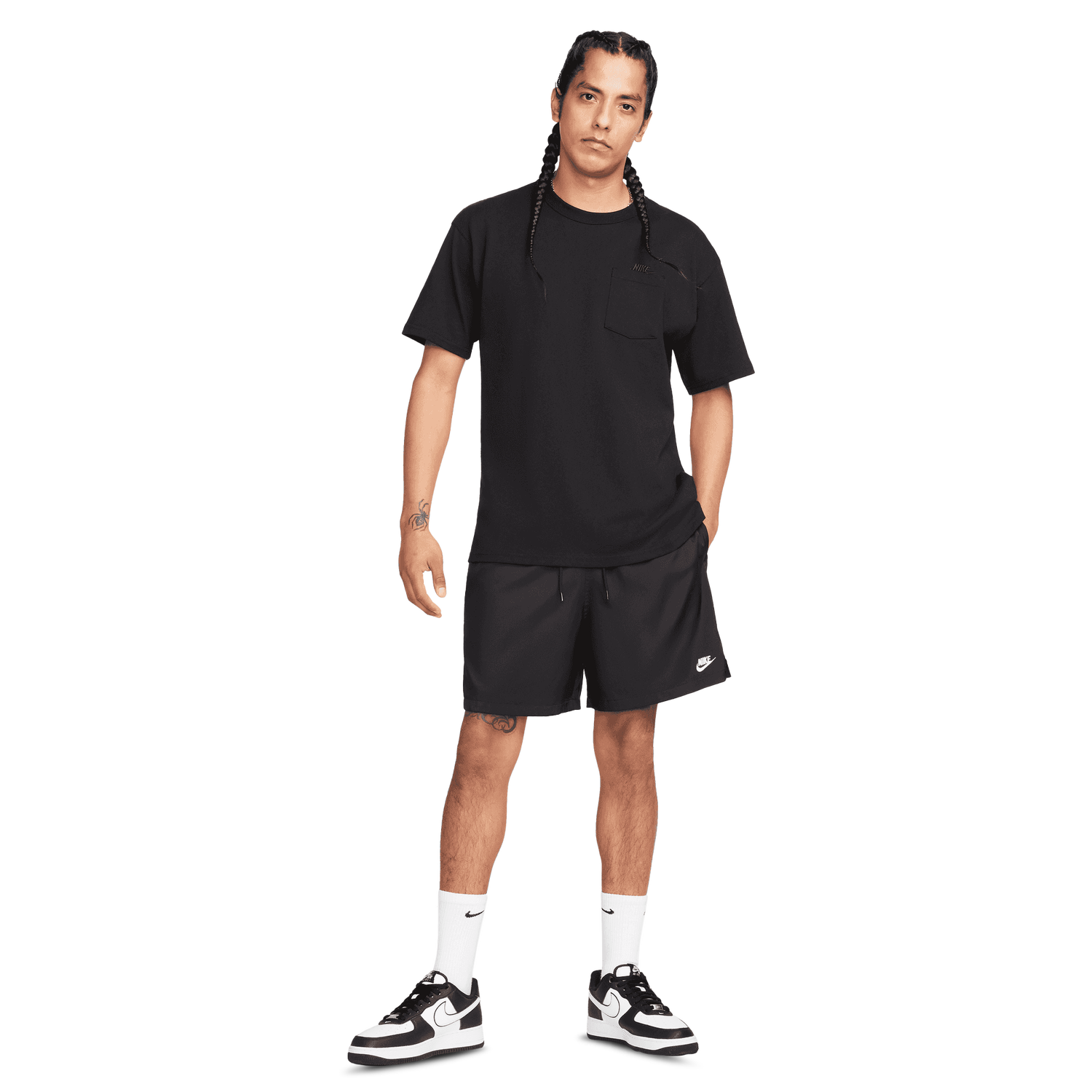Nike Club Flow Shorts - Men's - Black/White