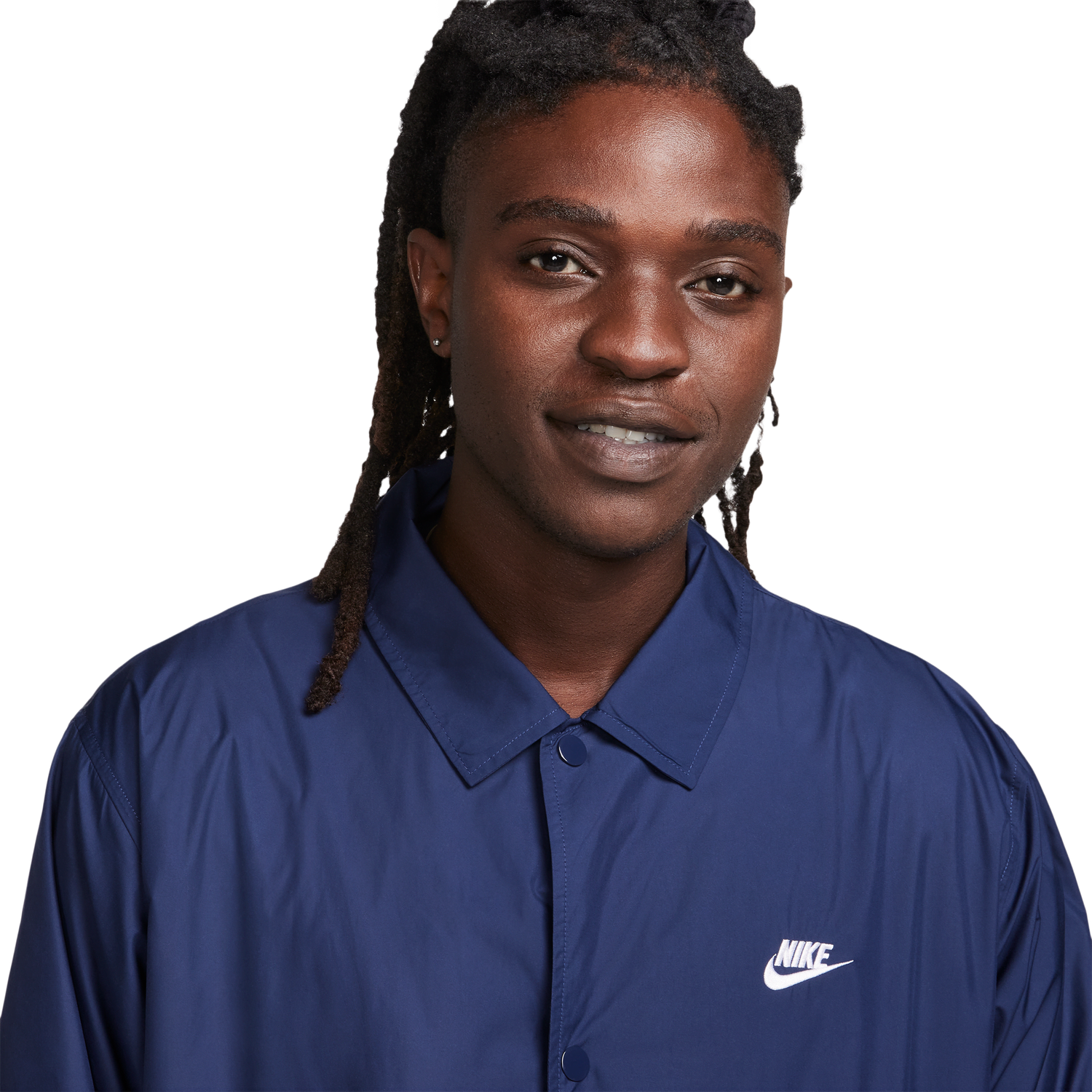 Nike Club Coaches Jacket - Men's - Midnight Navy/White