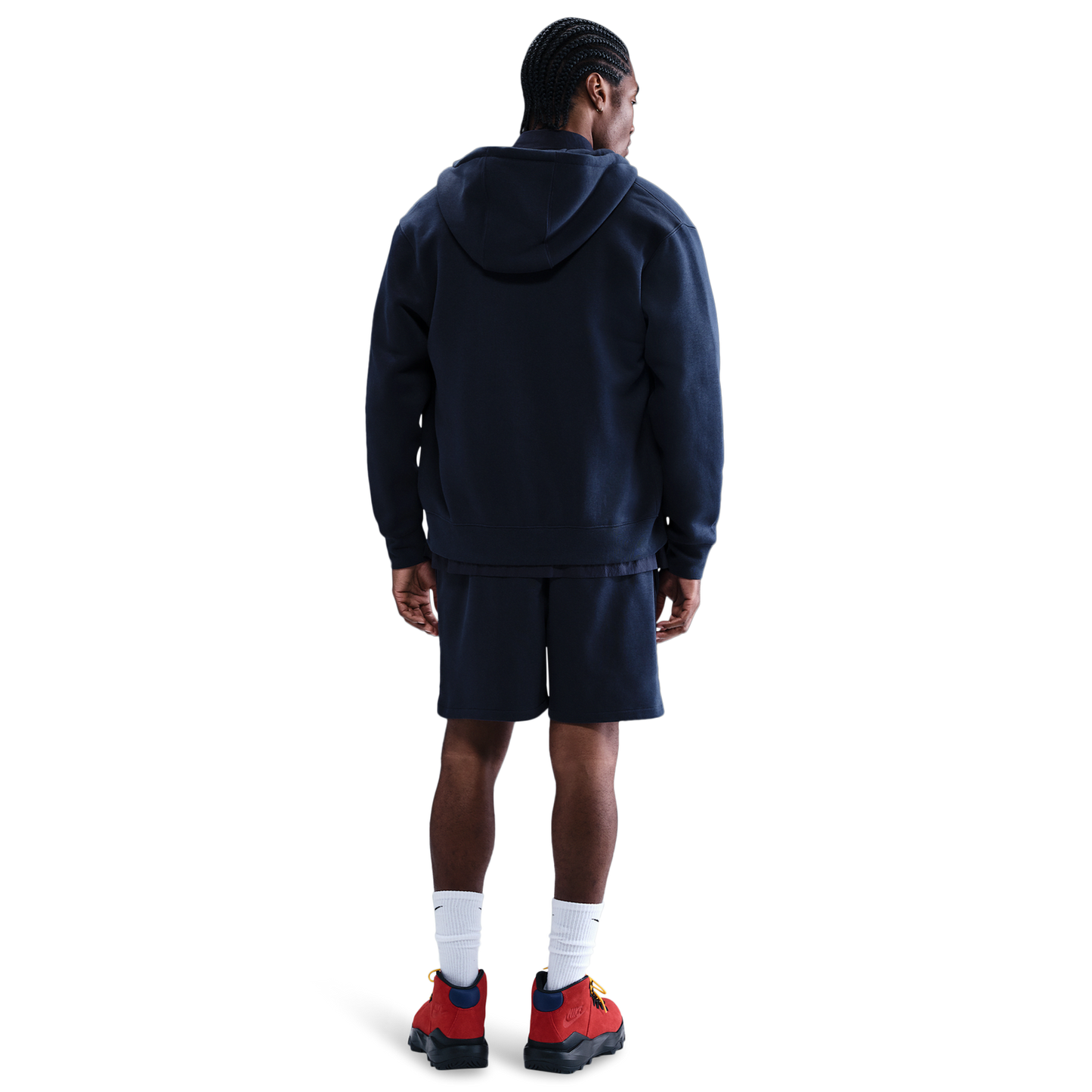 Nike Club Flow French Terry Shorts - Men's - Obsidian/White/Obsidian