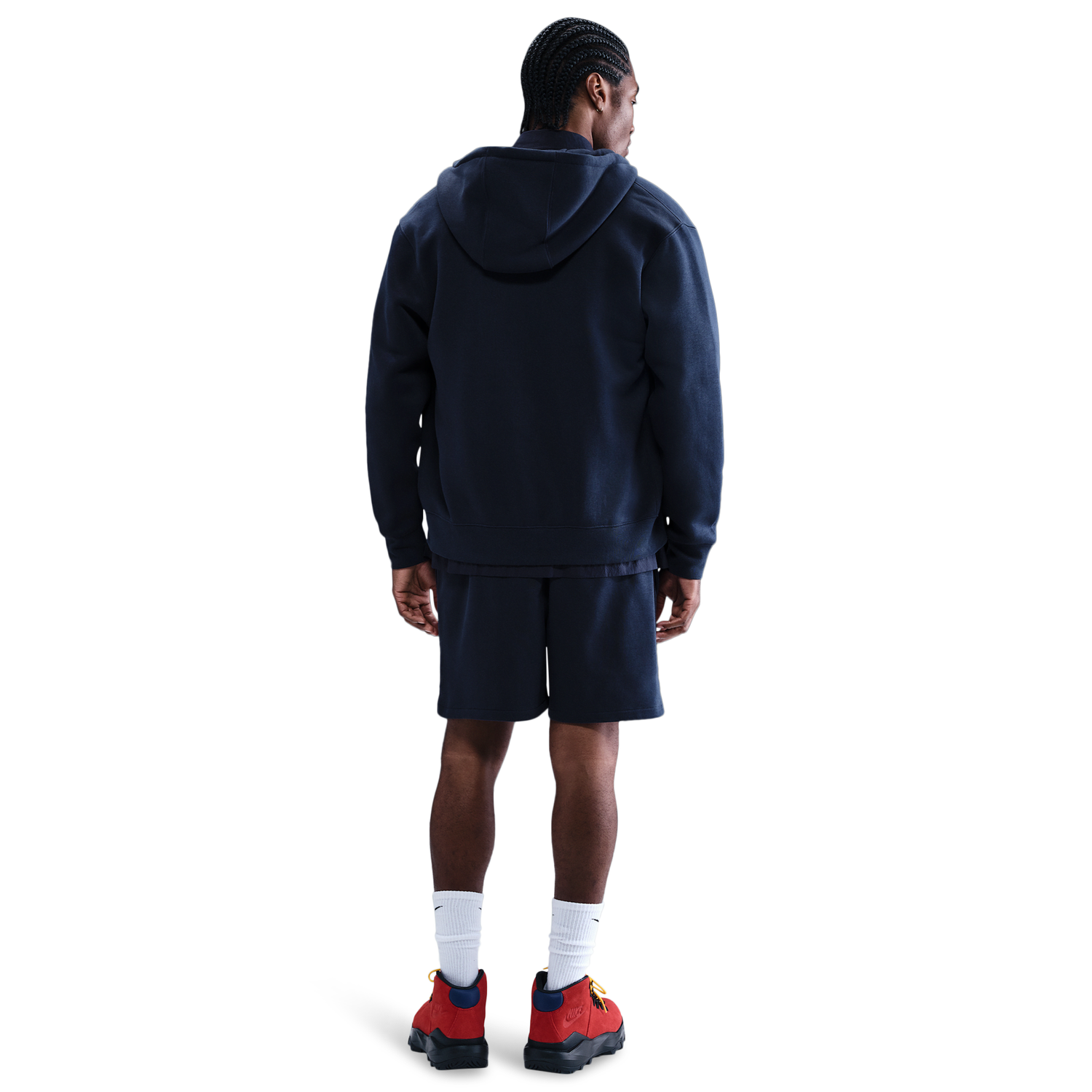 Nike Club Flow French Terry Shorts - Men's - Obsidian/White/Obsidian