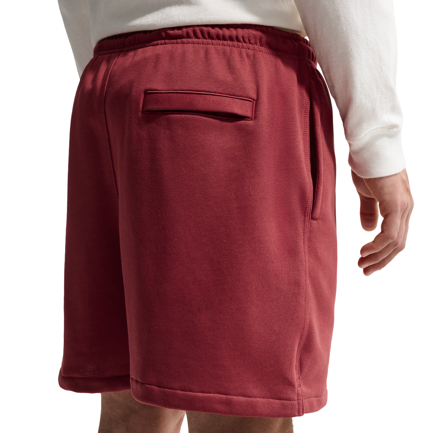 Nike Club Flow French Terry Shorts - Men's - Team Crimson/White/Team Crimson