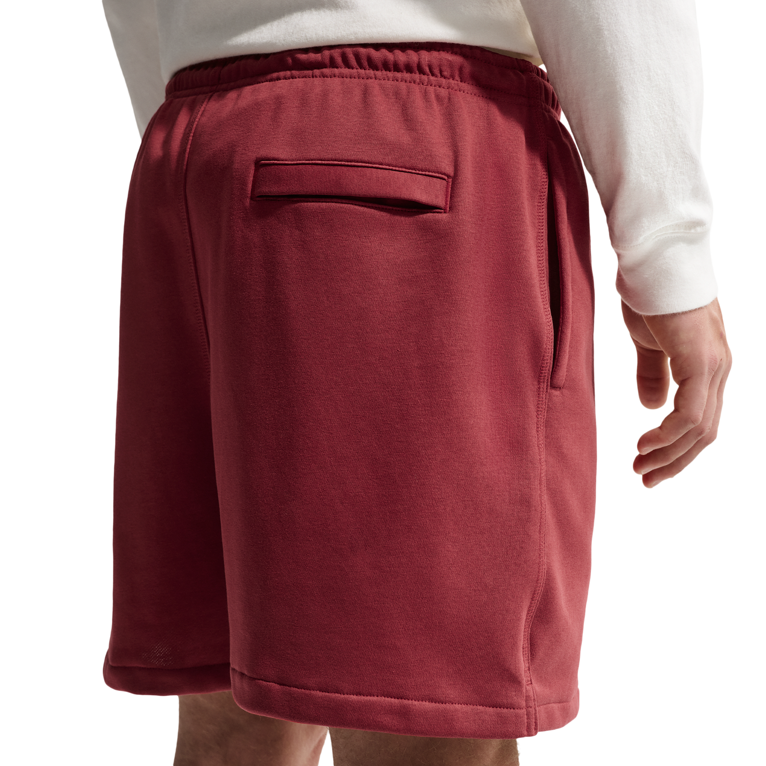 Nike Club Flow French Terry Shorts - Men's - Team Crimson/White/Team Crimson