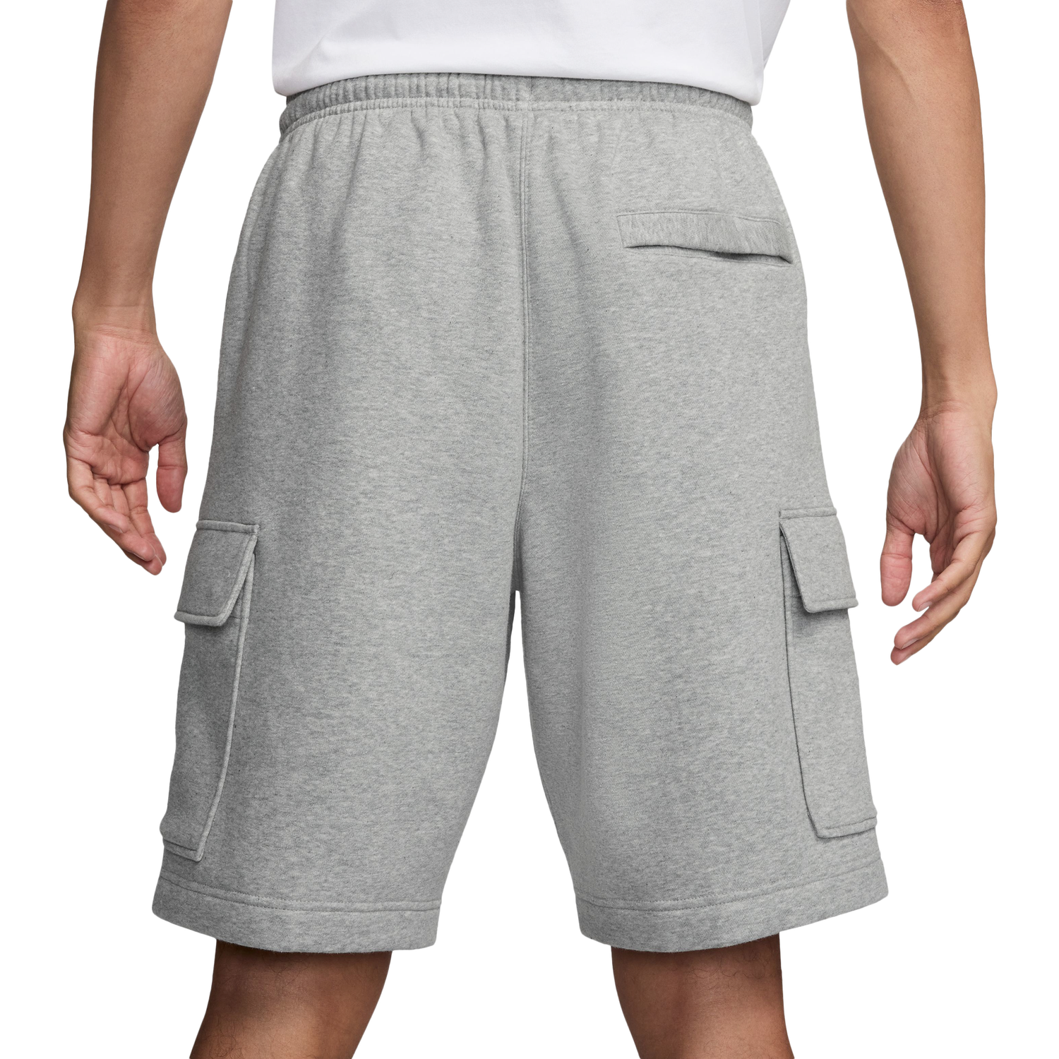Nike Club Cargo Shorts - Men's - Dark Grey Heather/White/Light Smoke Grey