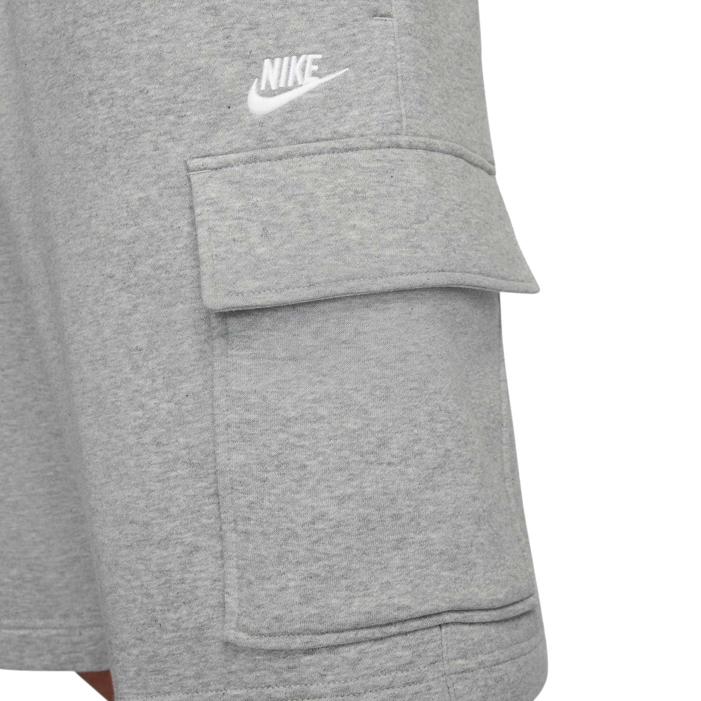 Nike Club Cargo Shorts - Men's - Dark Grey Heather/White/Light Smoke Grey