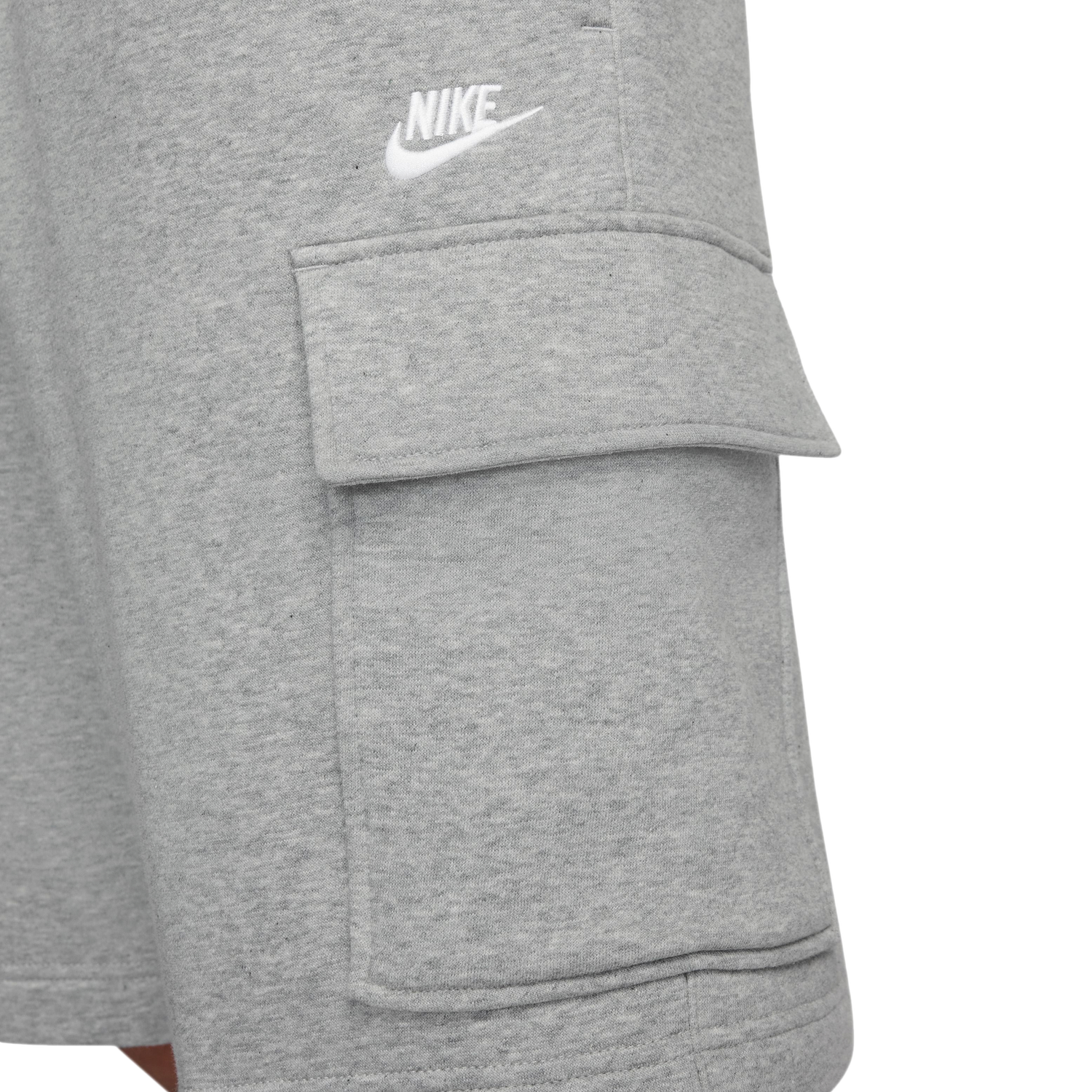 Nike Club Cargo Shorts - Men's - Dark Grey Heather/White/Light Smoke Grey