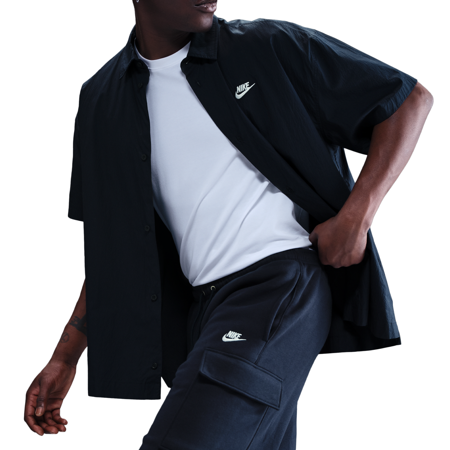 Nike Club Cargo Shorts - Men's - White/Obsidian