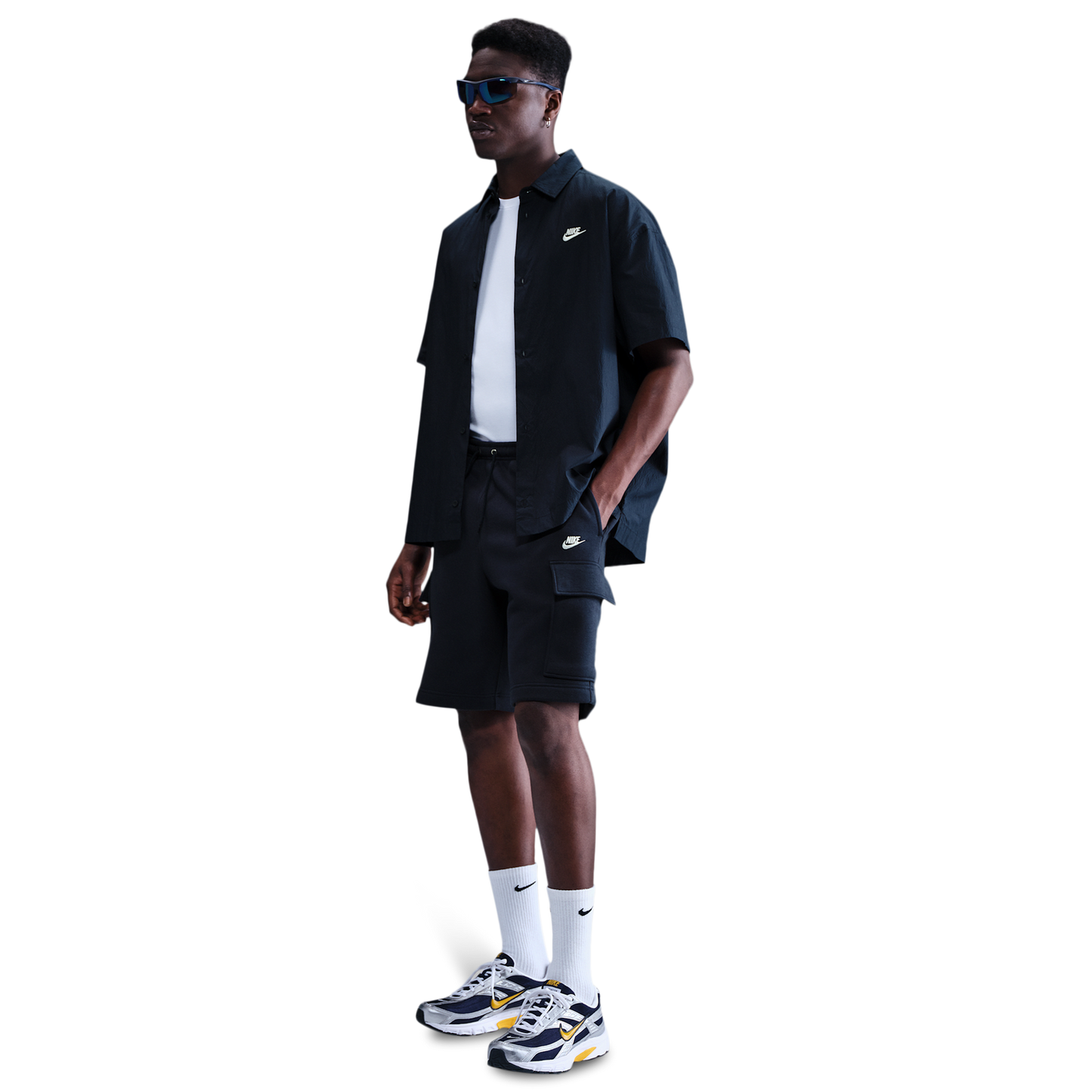 Nike Club Cargo Shorts - Men's - White/Obsidian