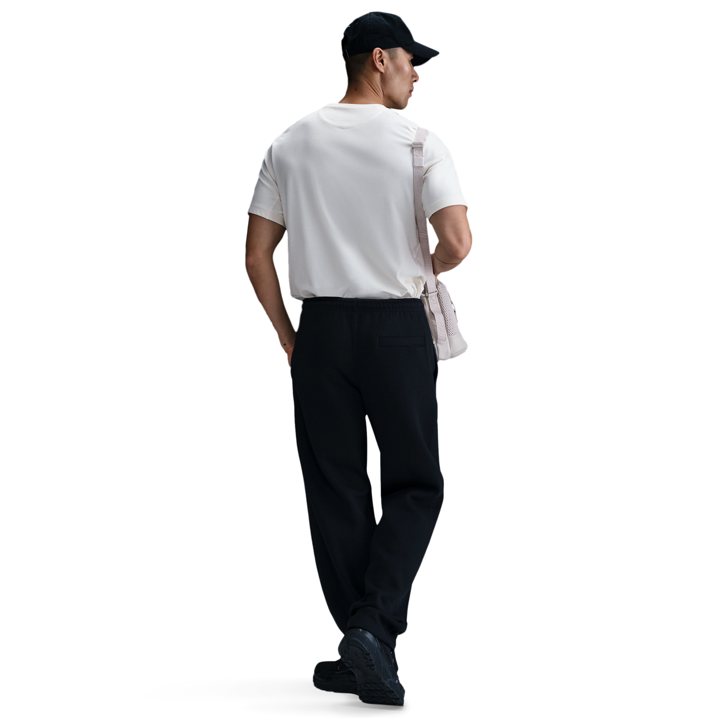 Nike Open Hem Club Pants - Men's - Black/Black/White