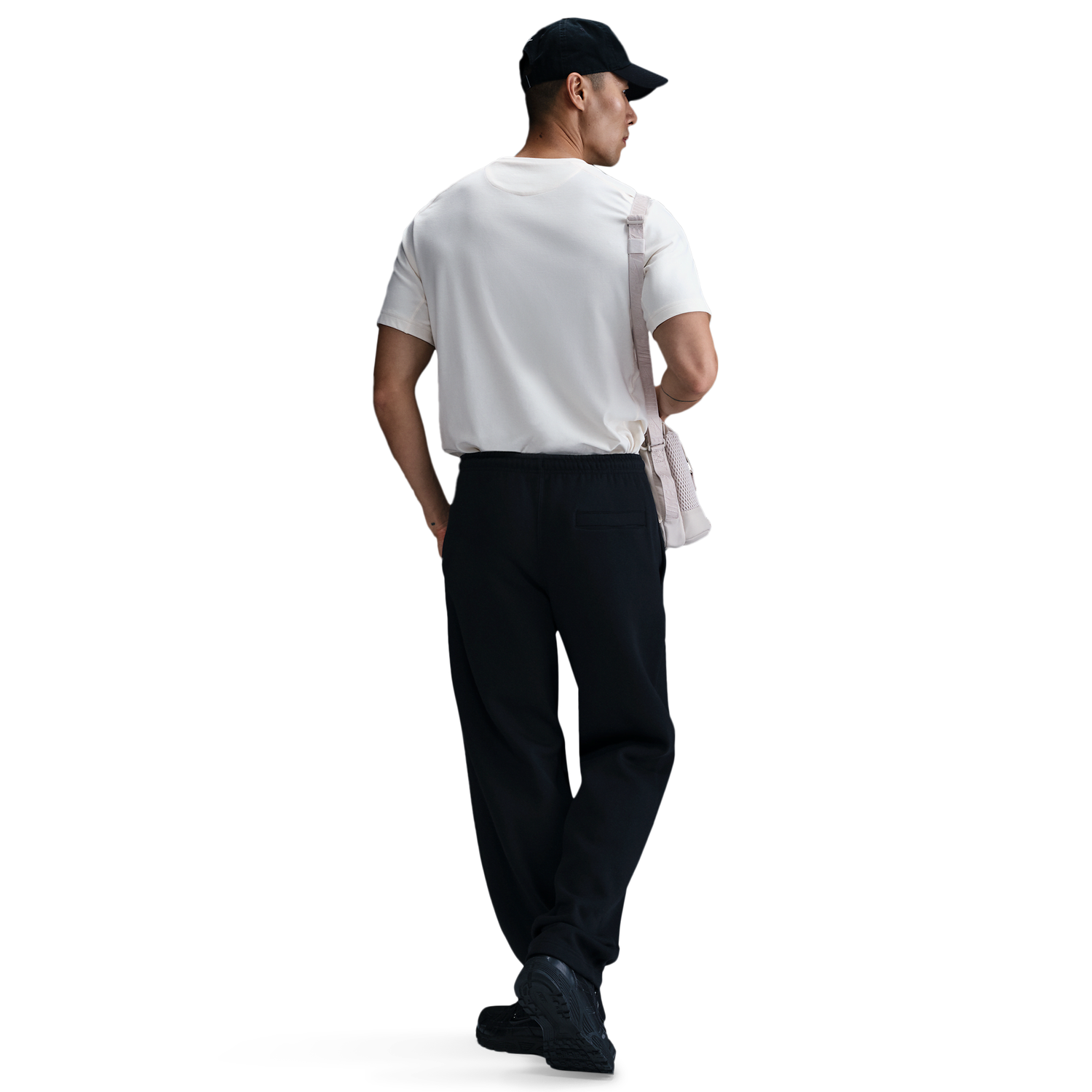 Nike Open Hem Club Pants - Men's - Black/Black/White