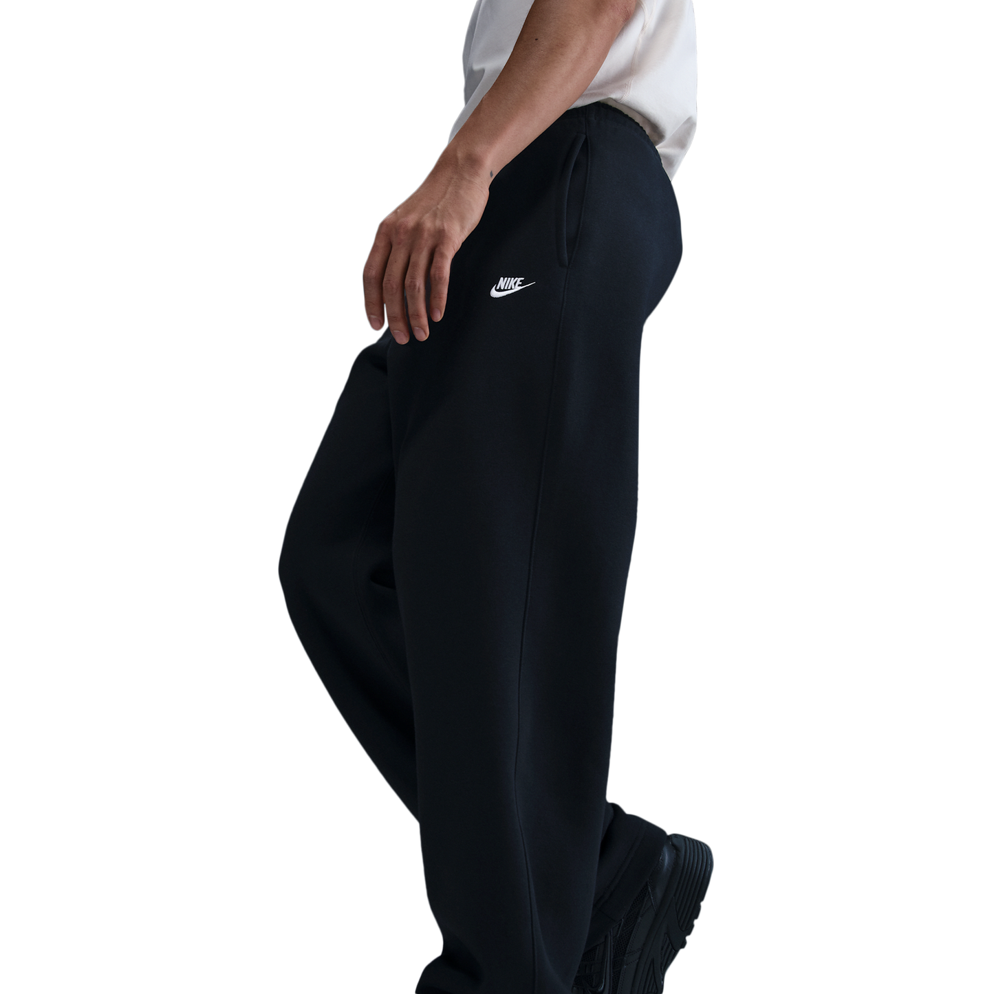 Nike Open Hem Club Pants - Men's - Black/Black/White