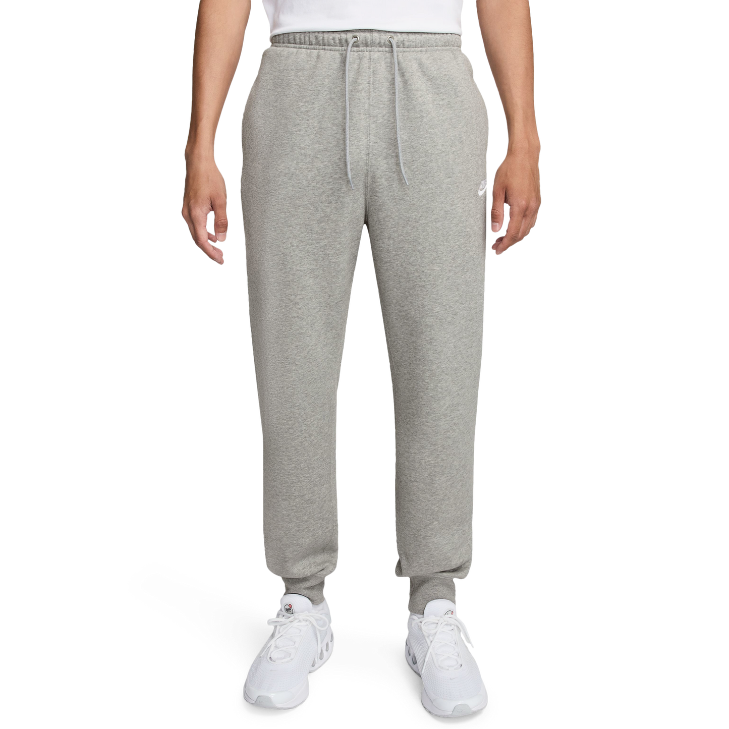 Nike Club Joggers - Men's - Dark Grey Heather/White/Light Smoke Grey
