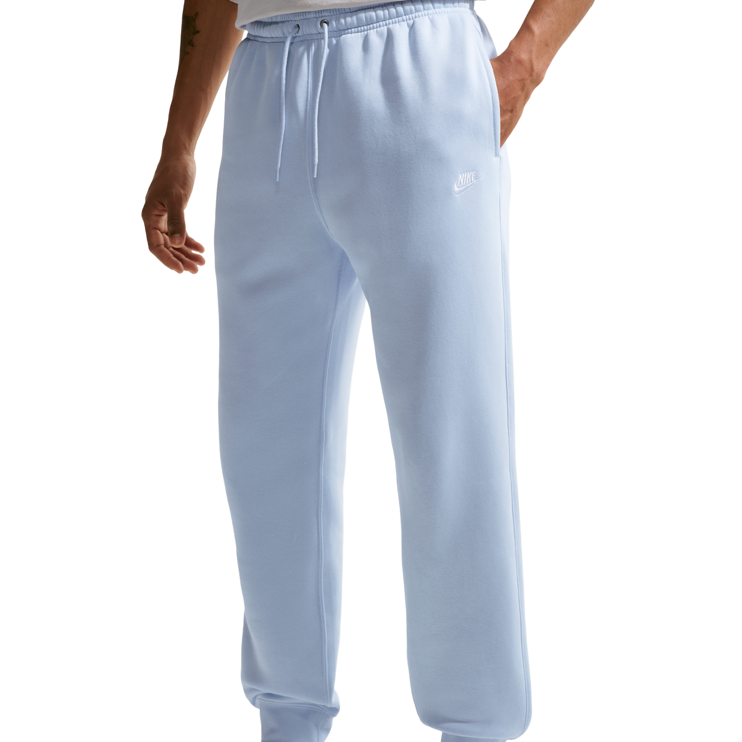 Nike Club BB Joggers - Men's - White/Hydrogen Blue/Hydrogen Blue